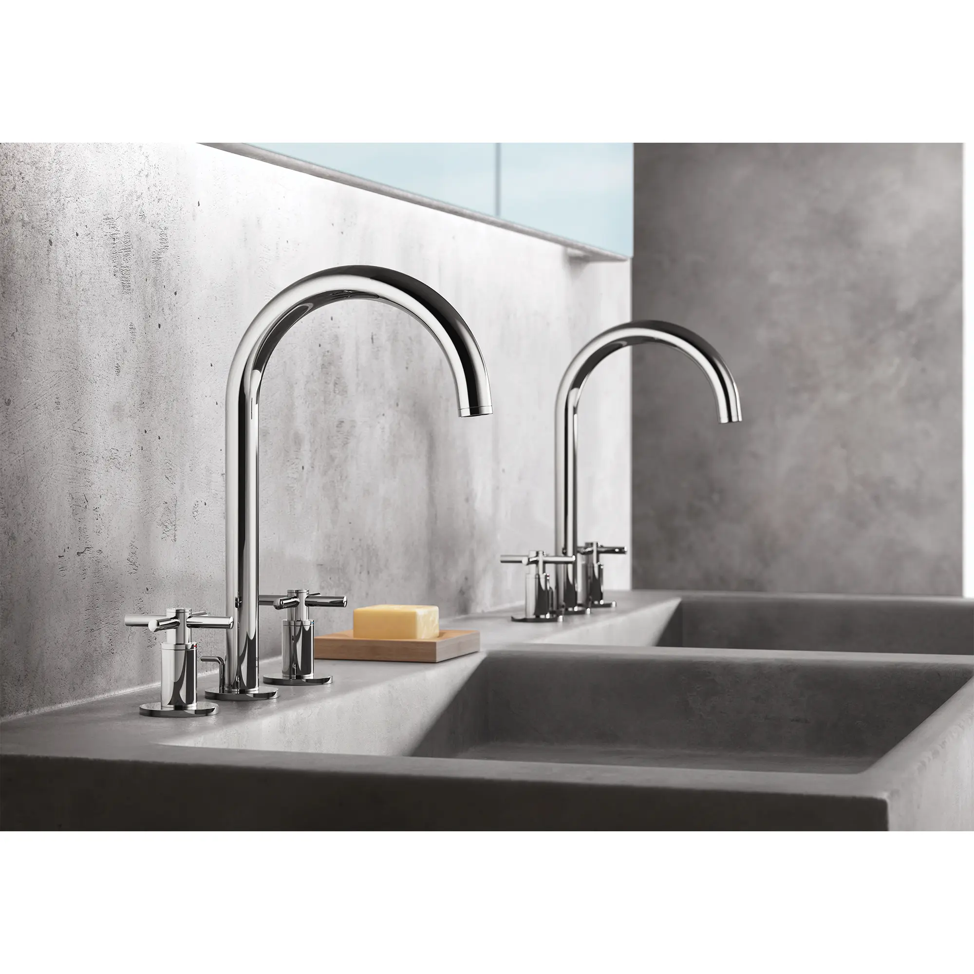 8" Widespread 2-Handle M-Size Bathroom Faucet 1.2 GPM