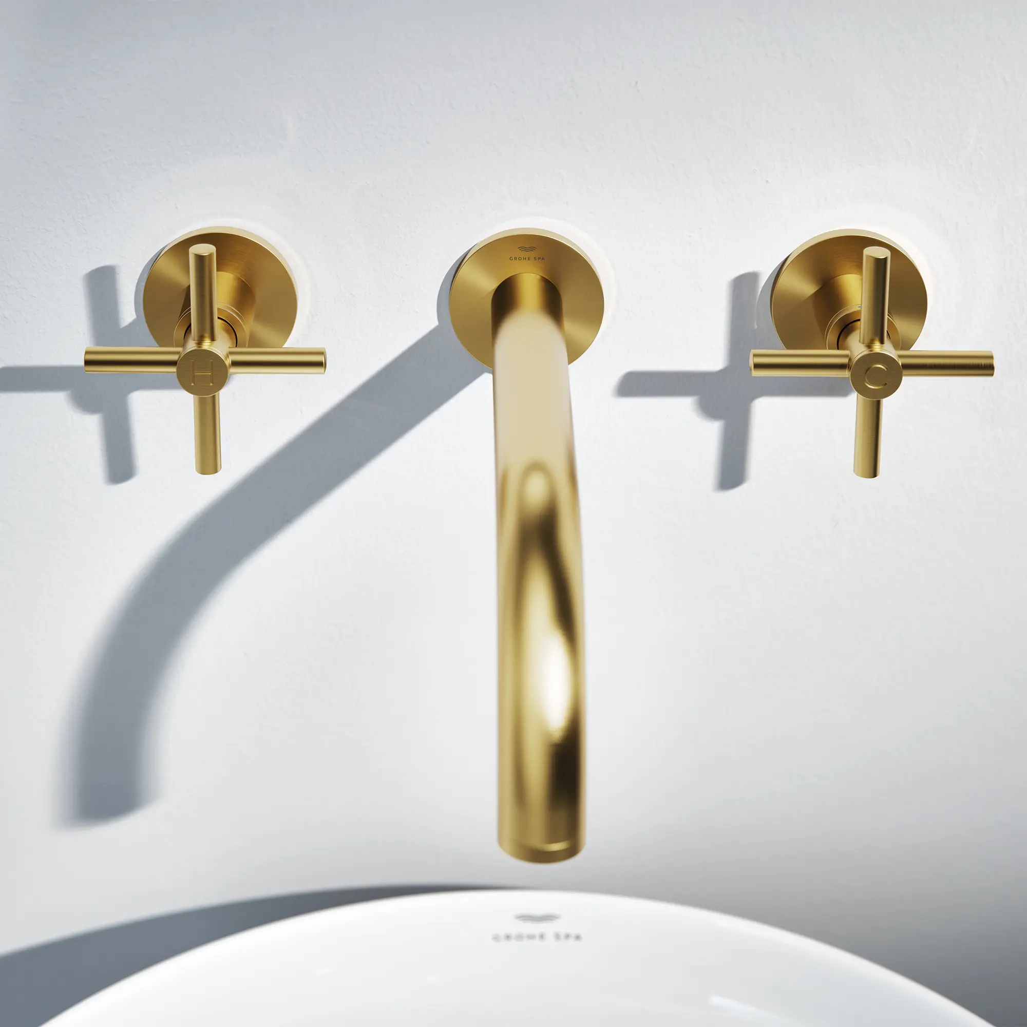 2-Handle Wall Mount Faucet 1.2 GPM