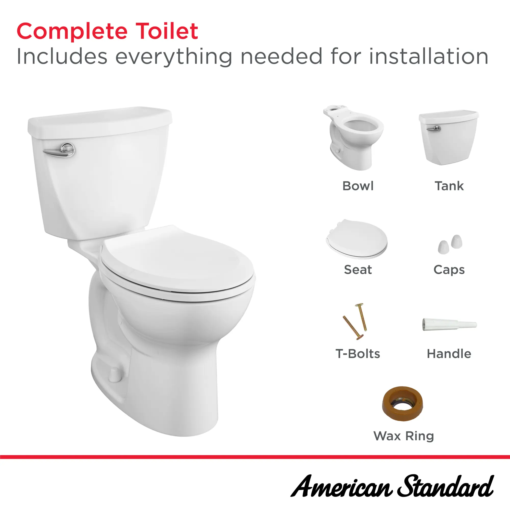 Cadet 3 FloWise 1.28 GPF/4.8 LPF Left Trip Lever 16/1-2-in. Round-Front Toilet with Slow-Close Seat