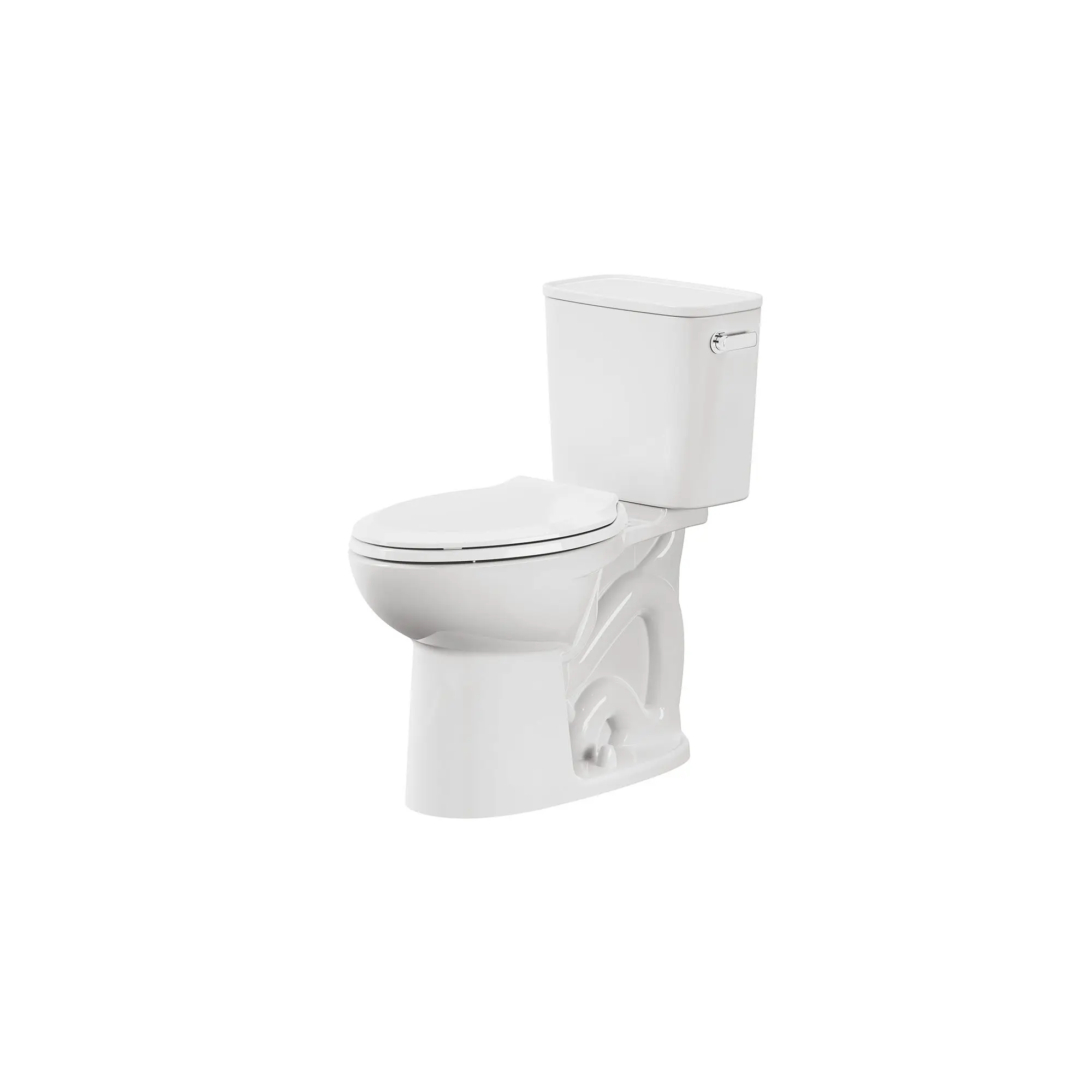 Aspirations EcoStrength Two-Piece 0.80 gpf/3.0 Lpf Chair Height Elongated Right-Hand Trip Lever Toilet Less Seat