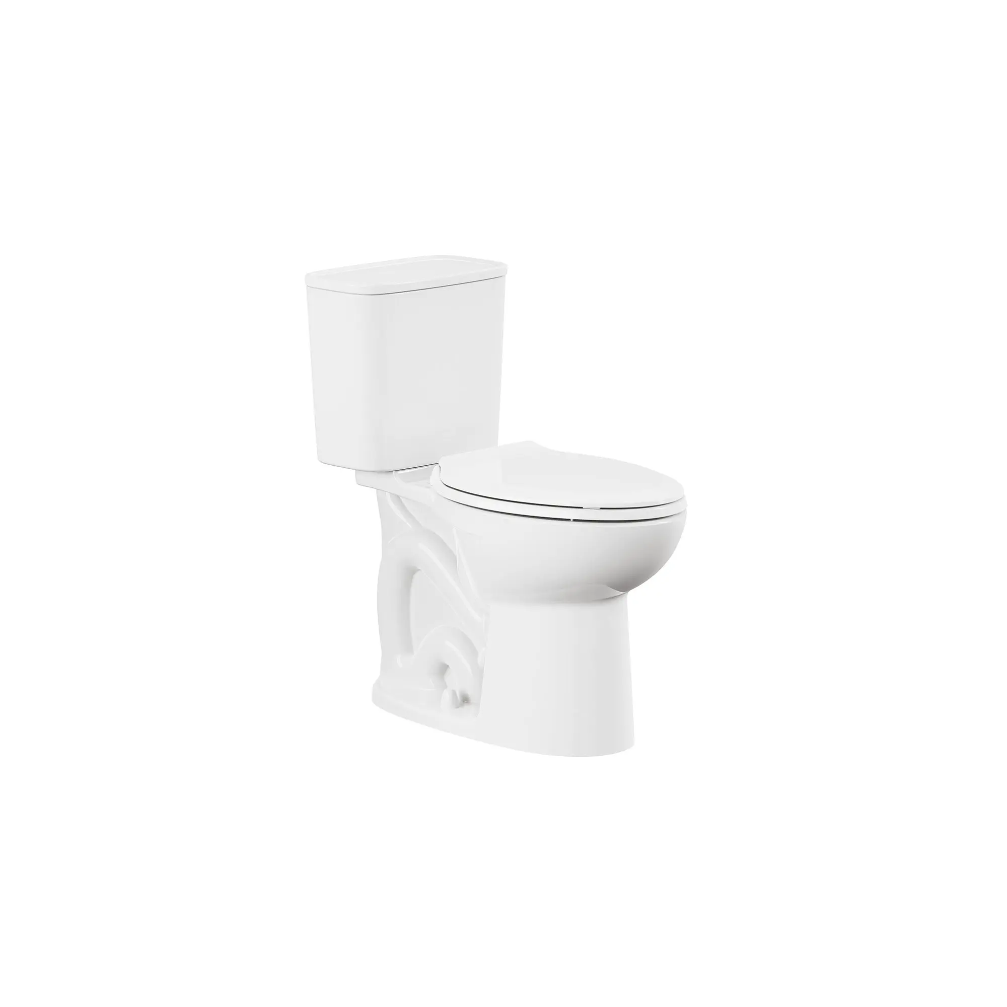 Aspirations EcoStrength Two-Piece 0.80 gpf/3.0 Lpf Chair Height Elongated Right-Hand Trip Lever Toilet Less Seat