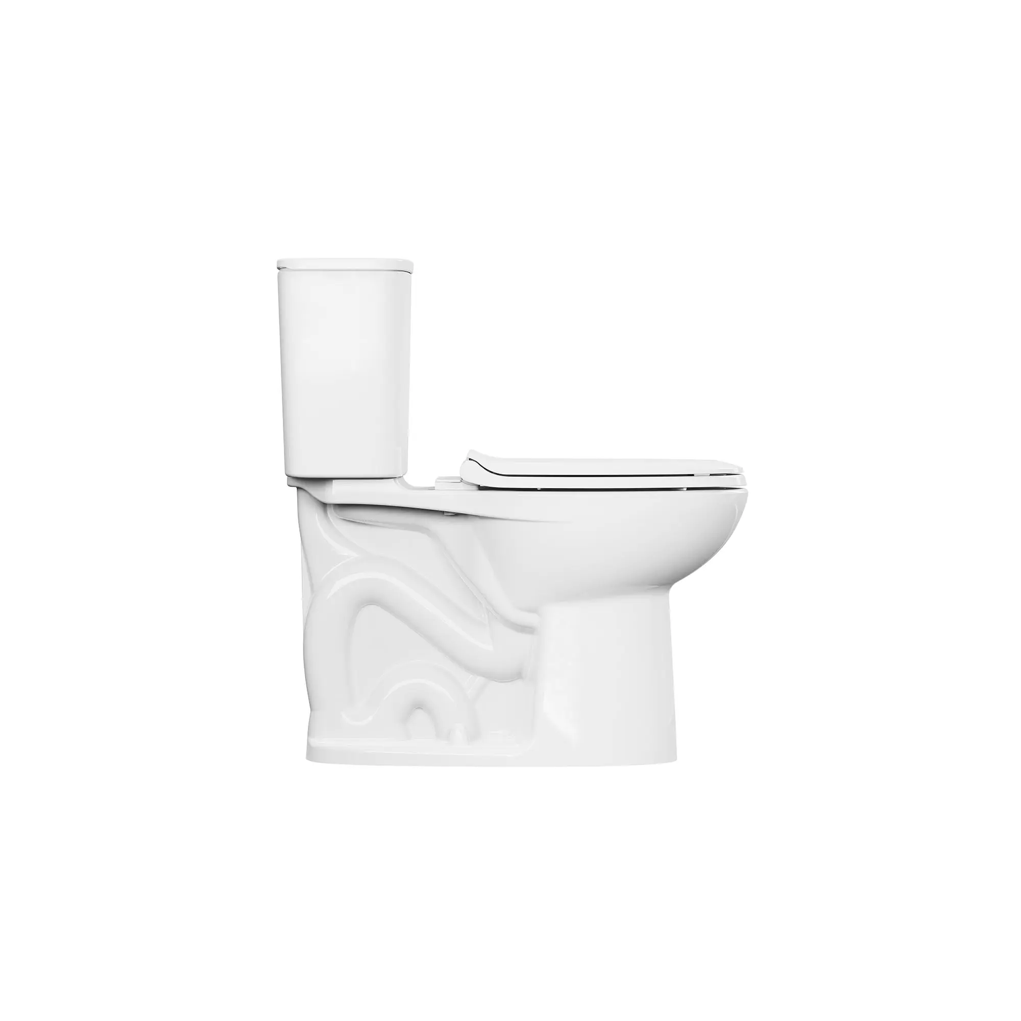 Aspirations EcoStrength Two-Piece 0.80 gpf/3.0 Lpf Chair Height Elongated Right-Hand Trip Lever Toilet Less Seat