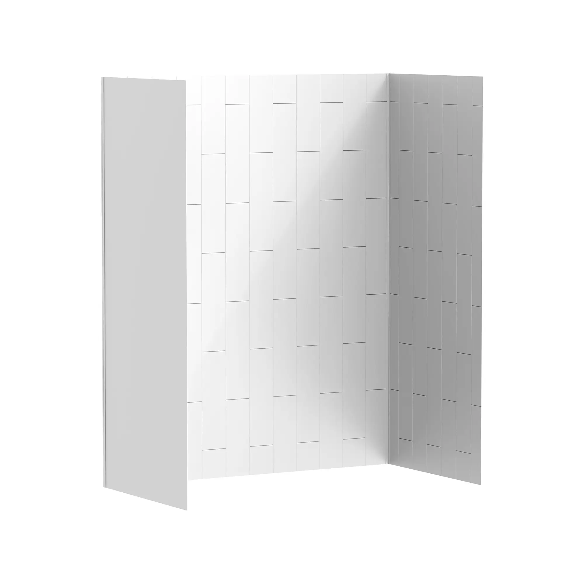 Aspirations 60 x 32 x 72-Inch Vertical Tile Bath Wall Set