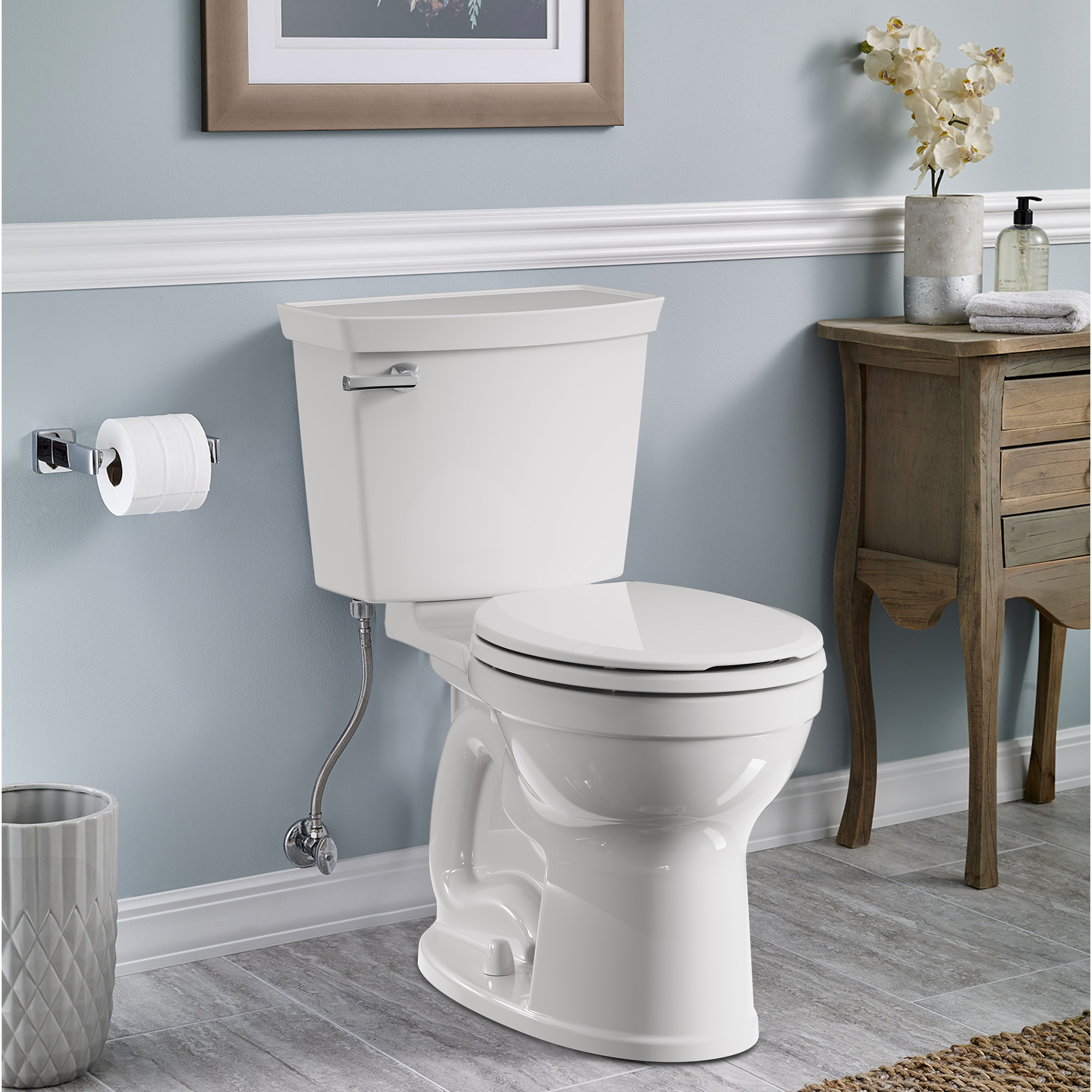 Champion®4 Two-Piece 1.28 gpf/4.8 Lpf Chair Height Round-Front Toilet ...