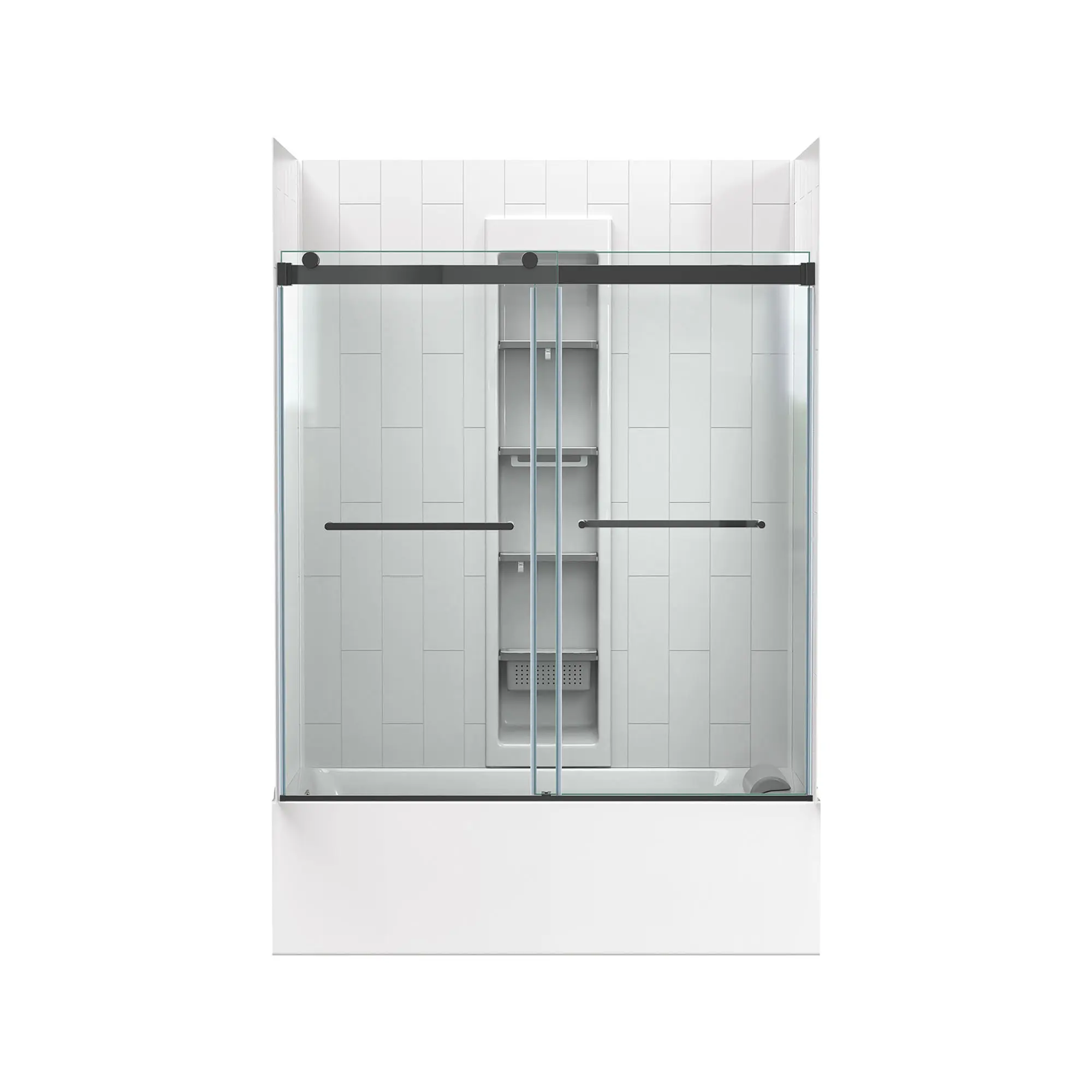 Aspirations 60 x 32 x 72-Inch Vertical Tile Bath Wall Set