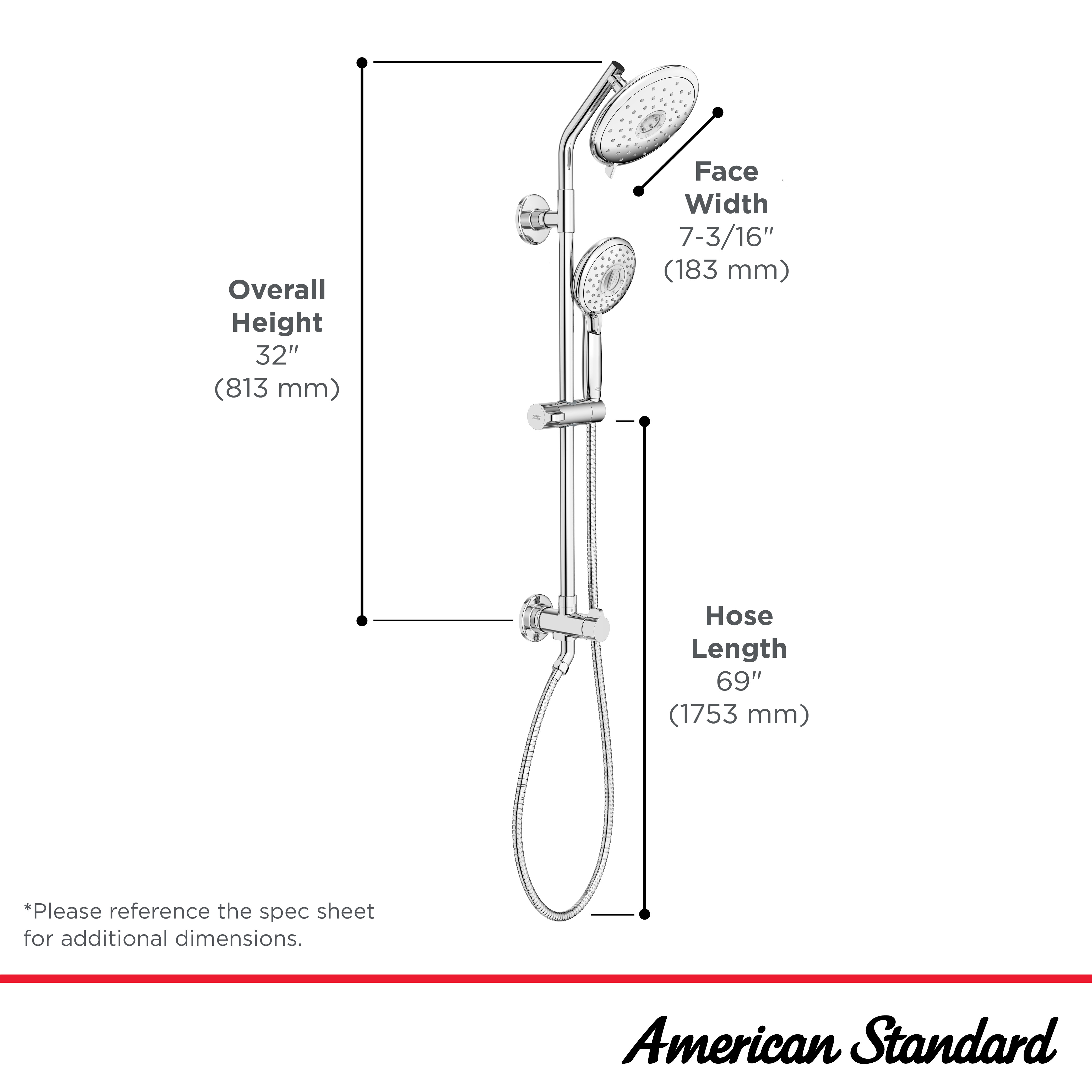 Spectra Versa® 24-Inch 4-Function 1.8 gpm/6.8 L/min Hand Shower Kit