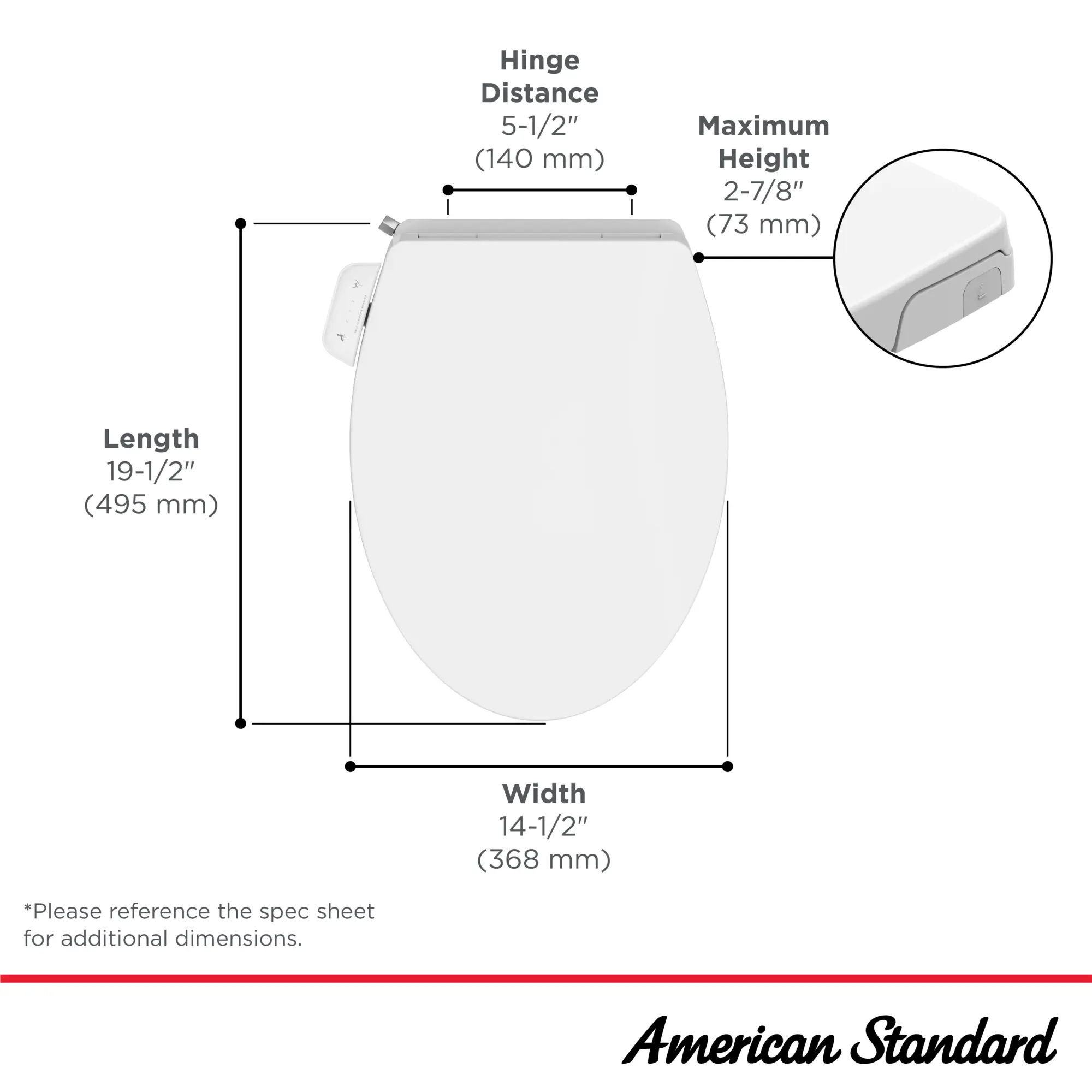 AquaWash® Essentials Non-Electric SpaLet® Bidet Seat With Manual Operation