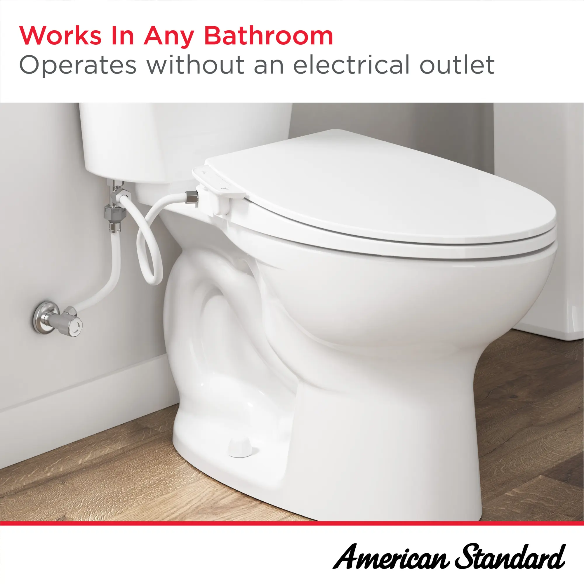 AquaWash® Essentials Non-Electric SpaLet® Bidet Seat With Manual Operation