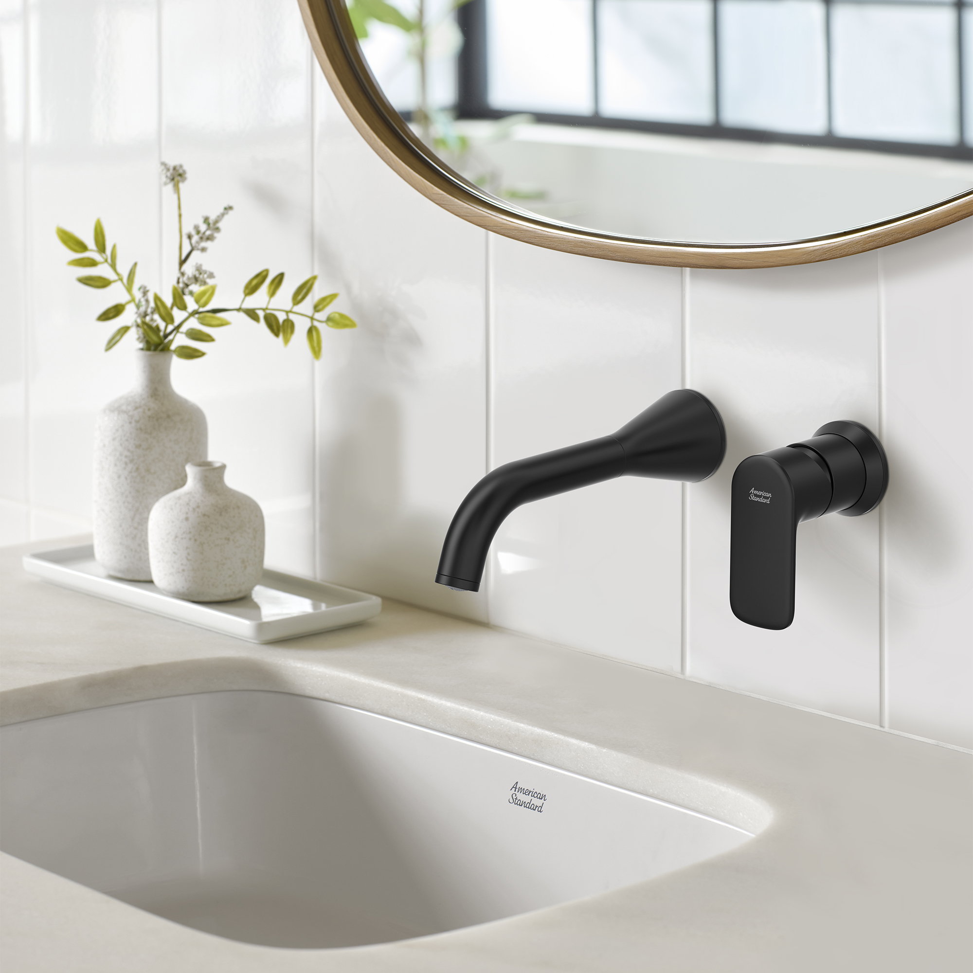 Aspirations Single Handle Wall-Mount Faucet 1.2 gpm/4.5 L/min With Lever Handle