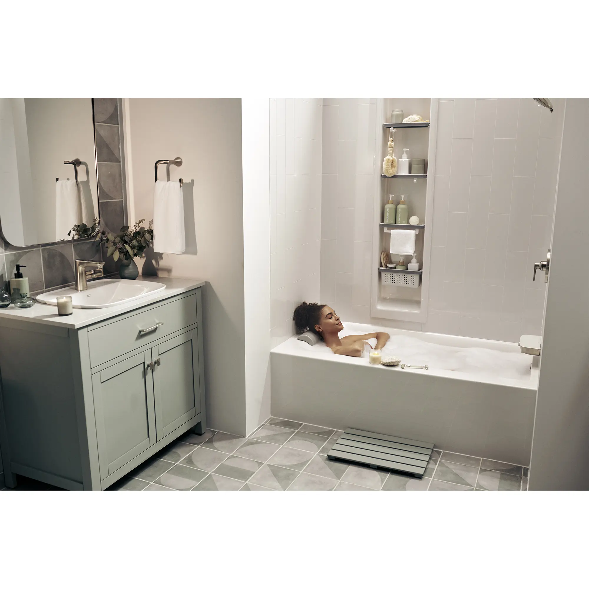 Aspirations - baignoire à tablier intégral 60 x 32 pouces avec drain à droite