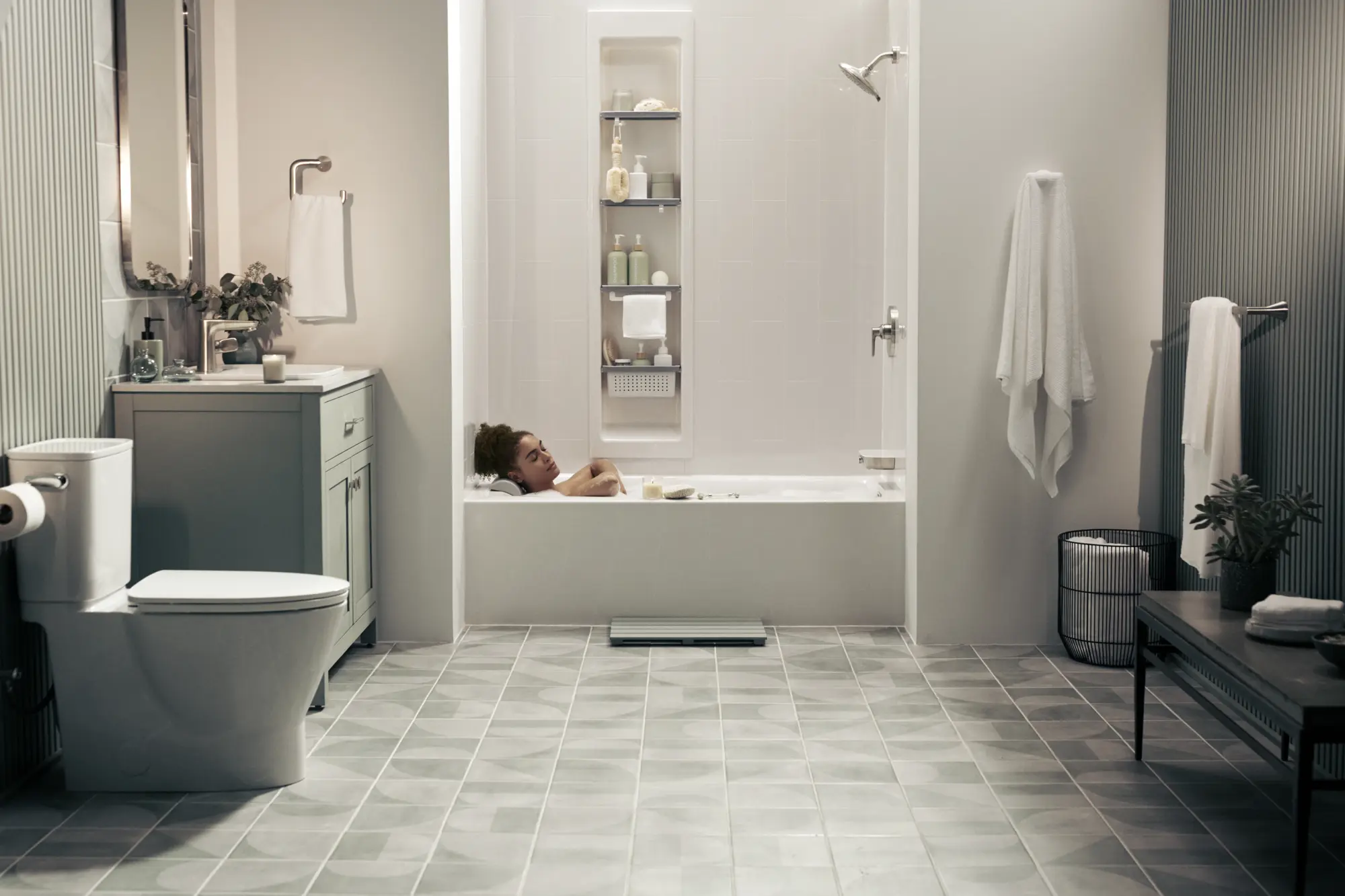 Aspirations - baignoire à tablier intégral 60 x 32 pouces avec drain à droite
