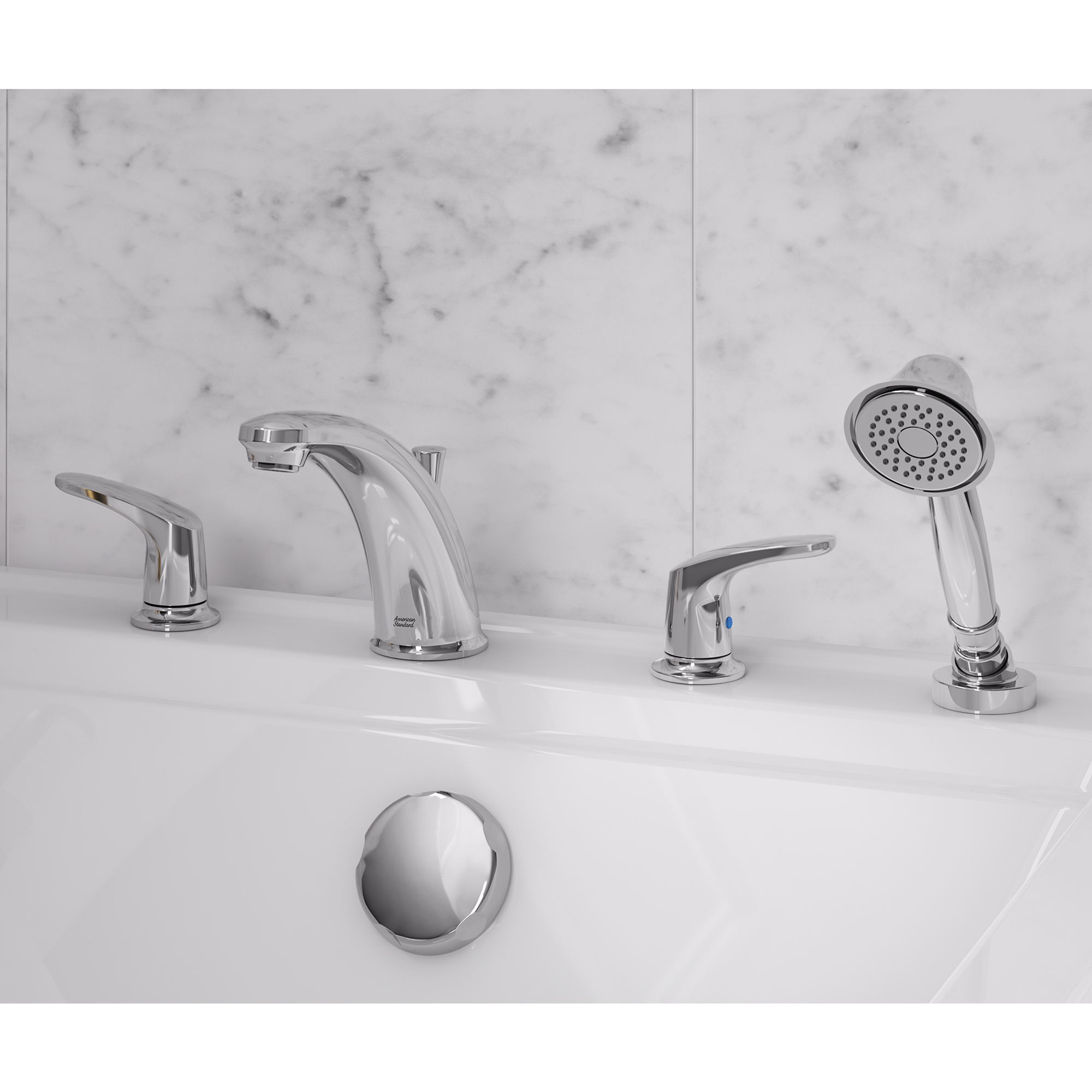 Colony™ PRO Bathtub Faucet Trim With Lever Handles and Personal Shower for Flash™ Rough-In Valve