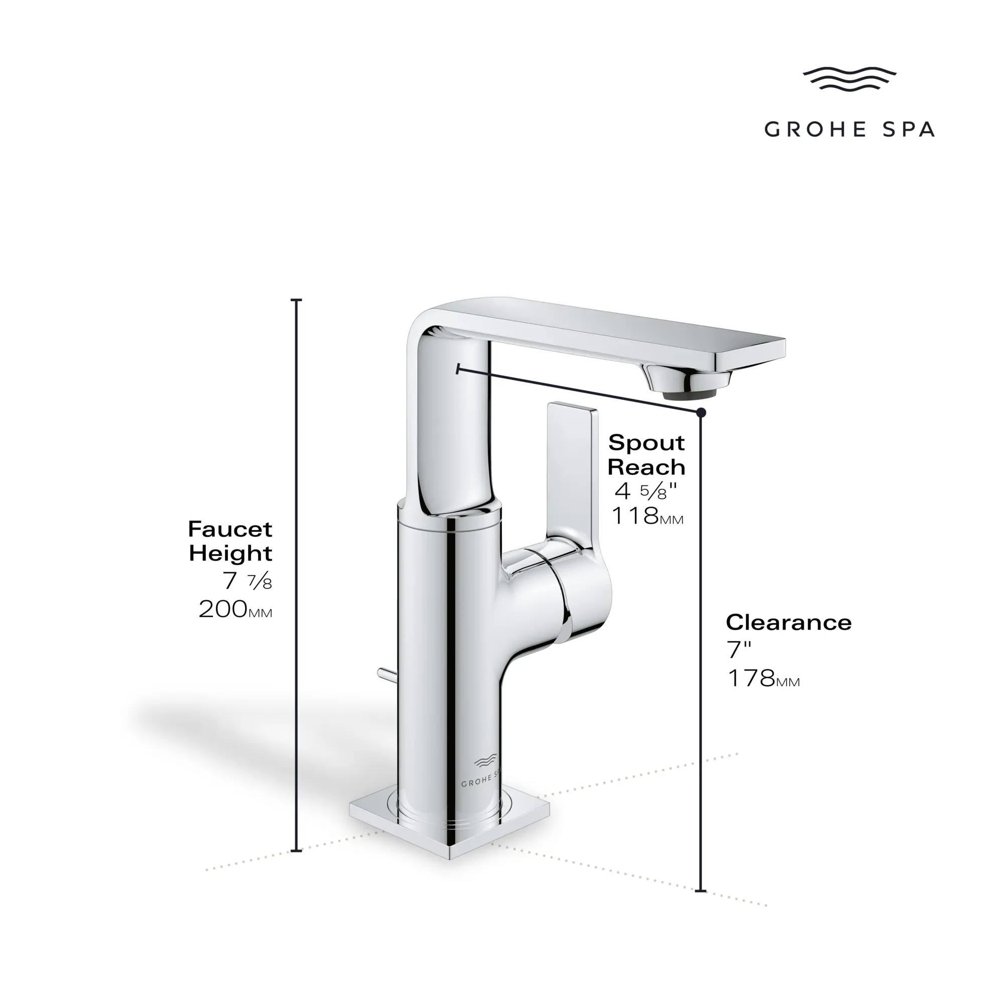 Single-Hole Single-Handle M-Size Bathroom Faucet 4.8 L/min (1.2 GPM)