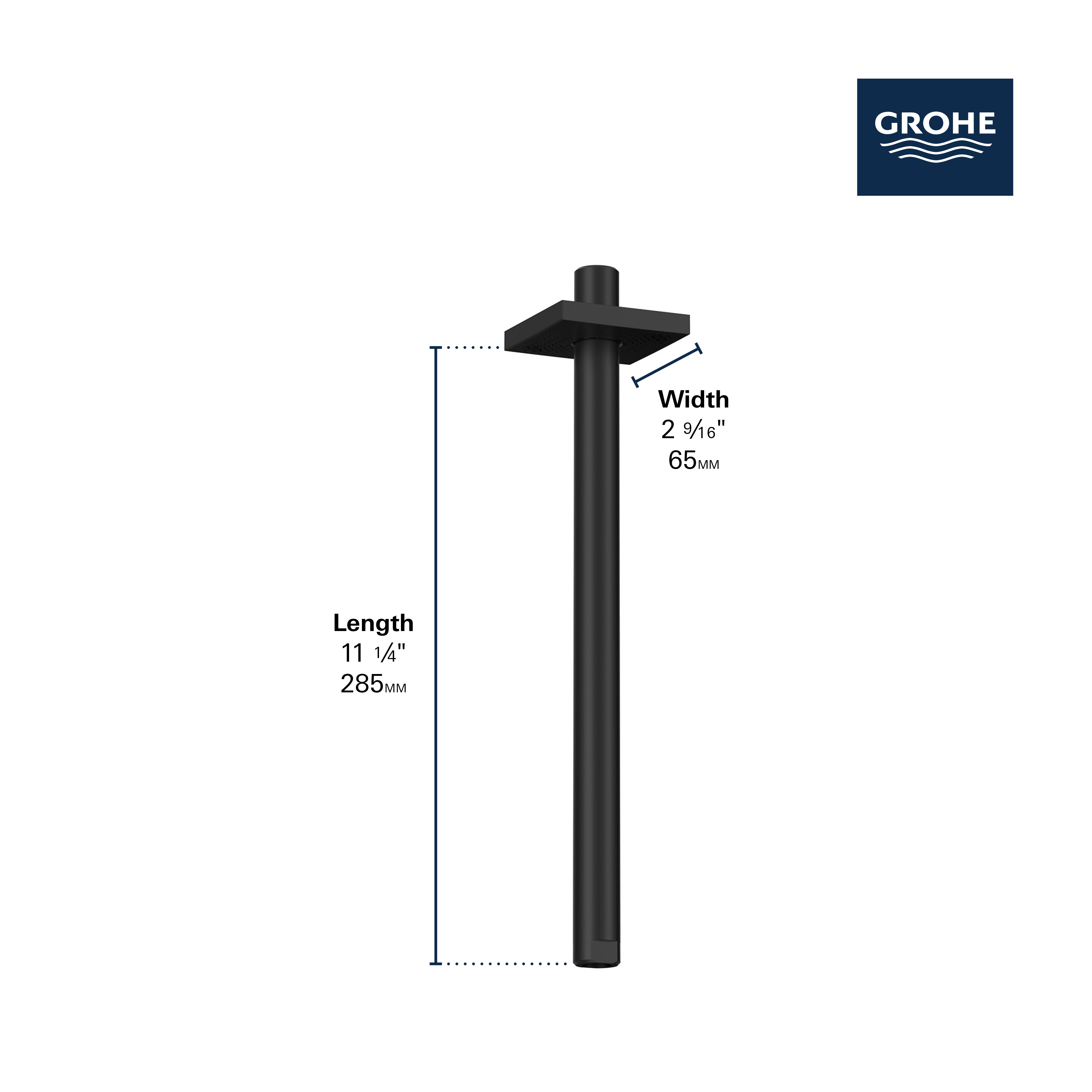 12" Ceiling Shower Arm With Square Flange