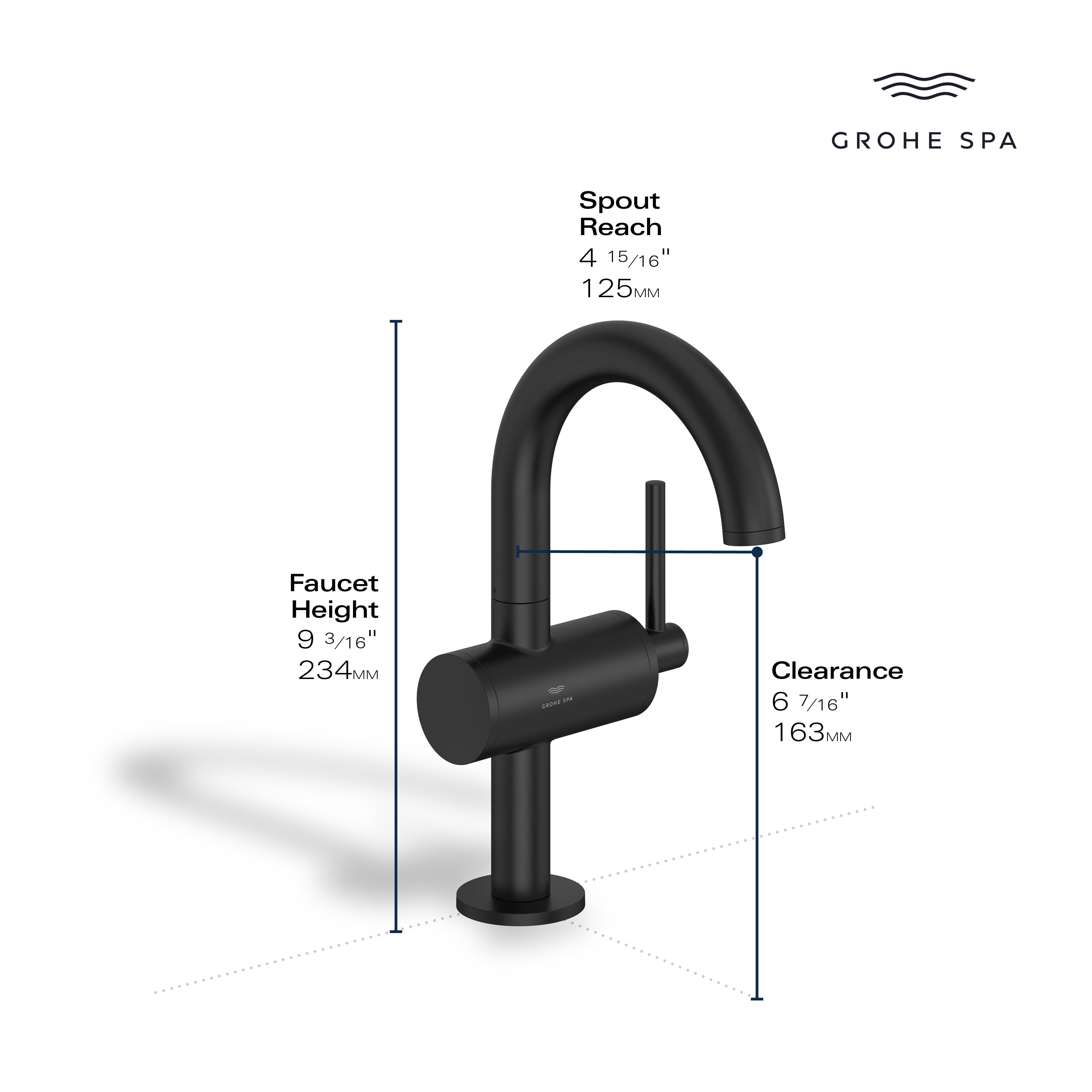 Single Hole Single-Handle M-Size Bathroom Faucet, 1.2 GPM (4.5 L/min)