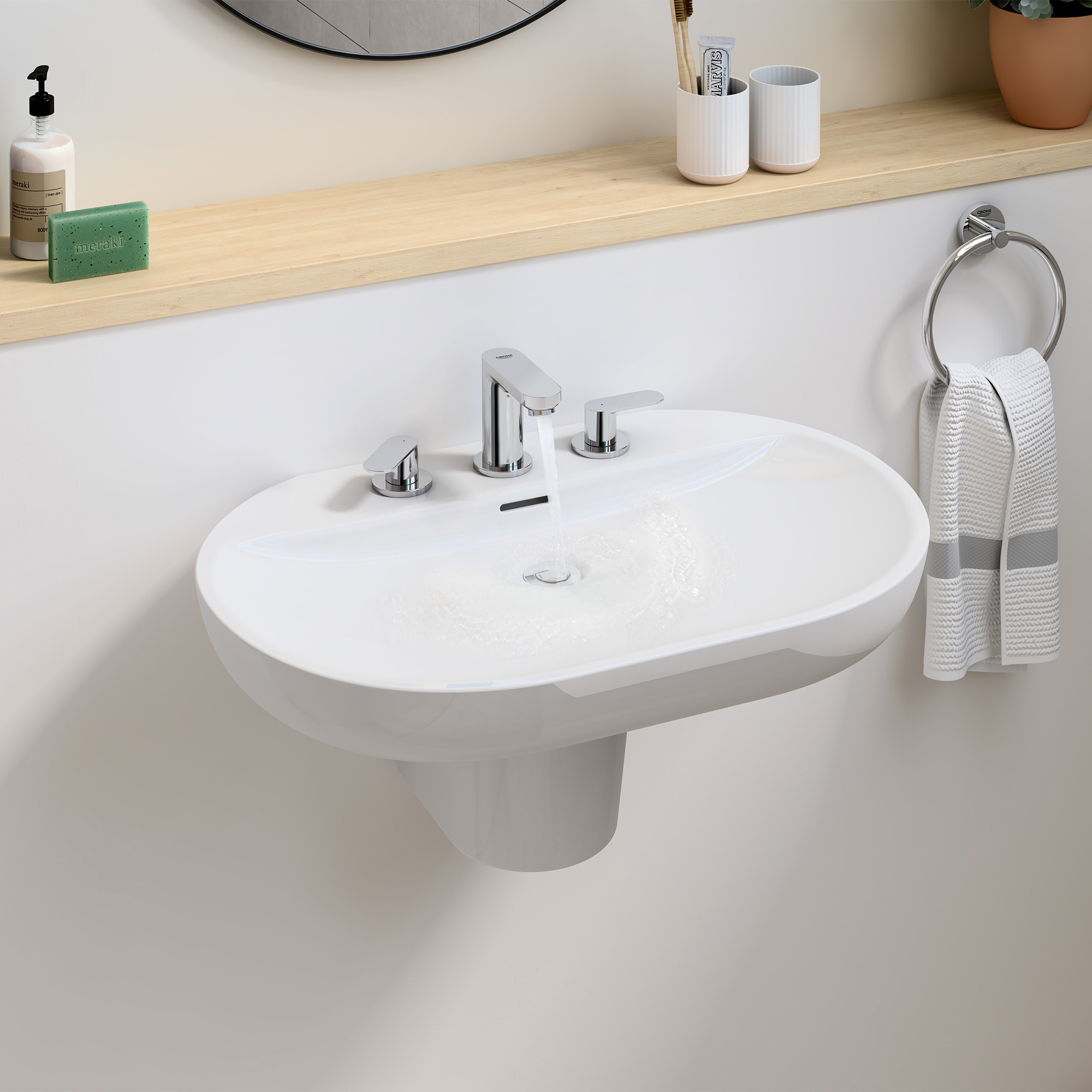 8" Widespread 2-Handle S-Size Bathroom Faucet 4.5 L/min (1.2 gpm)