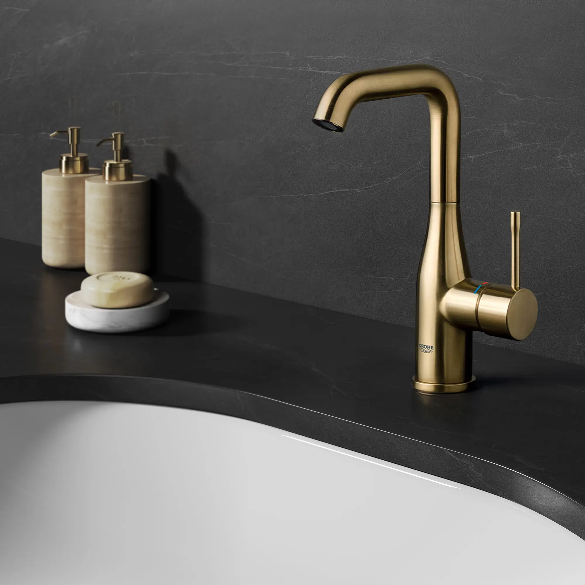 Single Hole Single-Handle L-Size Bathroom Faucet 4.5 L/min (1.2 gpm)