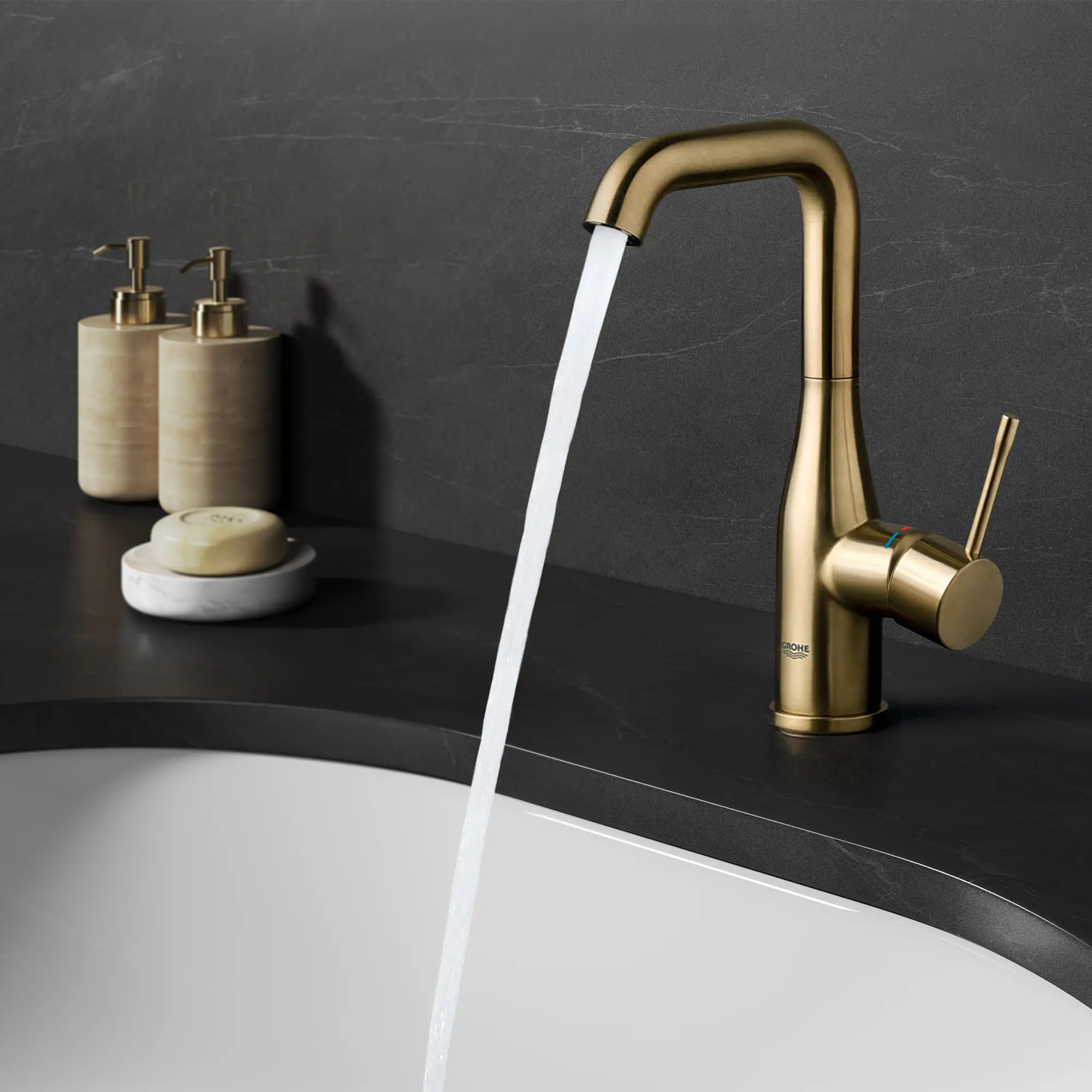 Single Hole Single-Handle L-Size Bathroom Faucet 4.5 L/min (1.2 gpm)