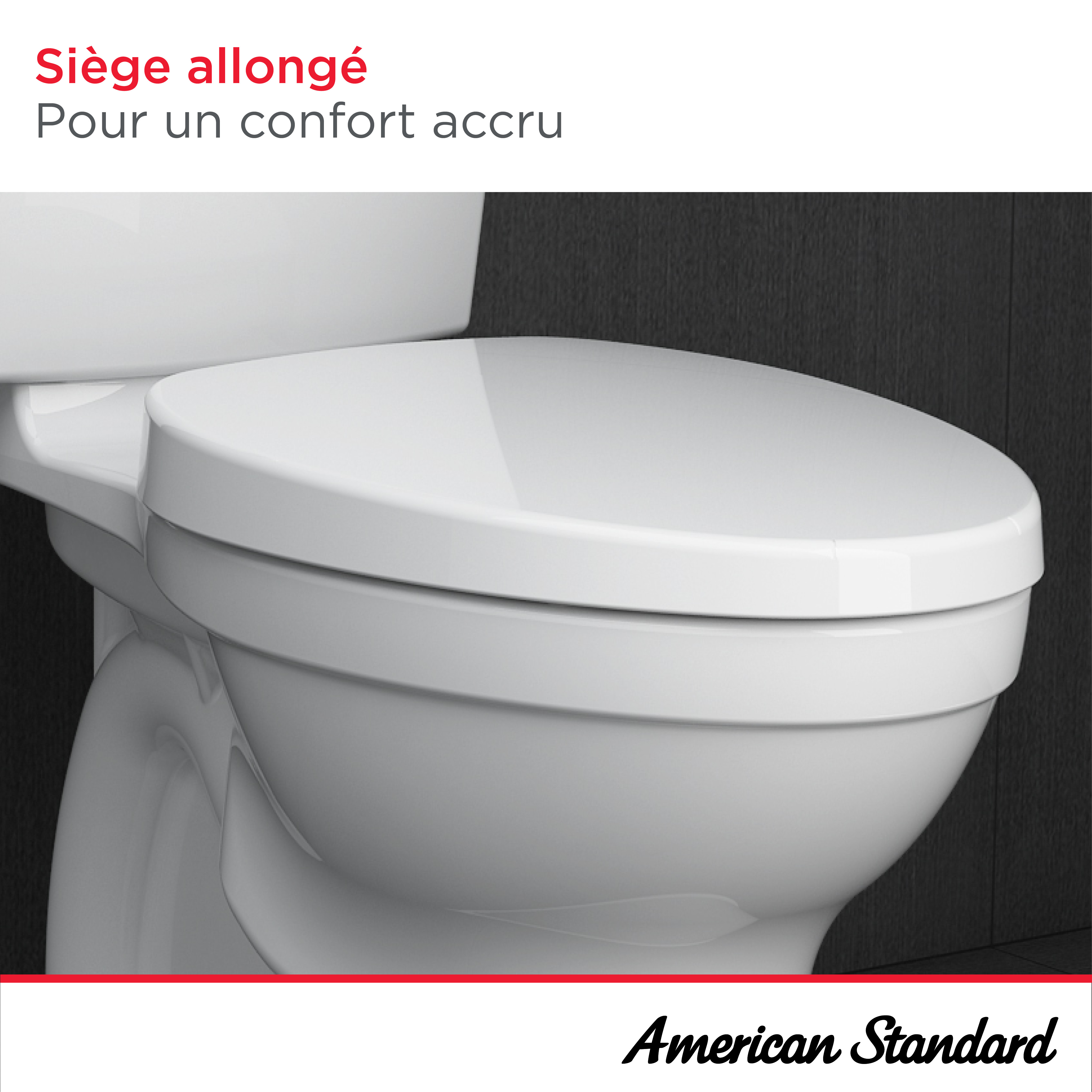 Siège télescopique à fermeture lente pour toilette allongée Champion®