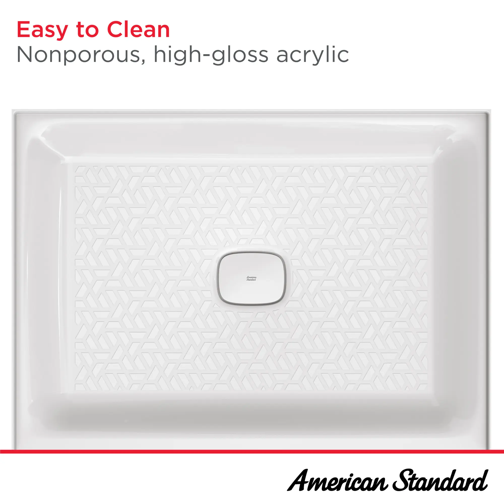 Aspirations 48 x 36-Inch Single Threshold Shower Base With Center Drain