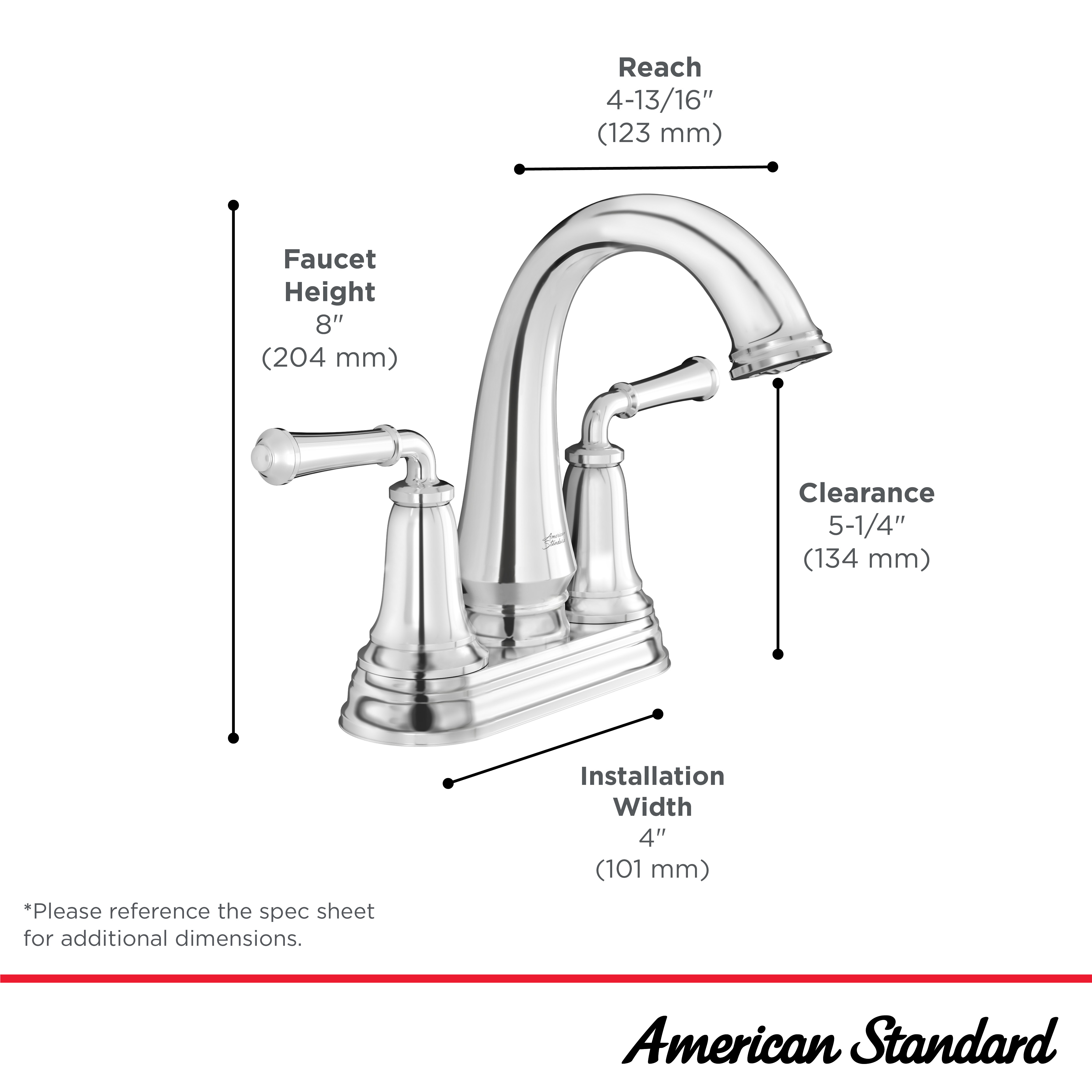 Delancey® 4-Inch Centerset 2-Handle Bathroom Faucet 1.2gpm/4.5 L/min With Lever Handles