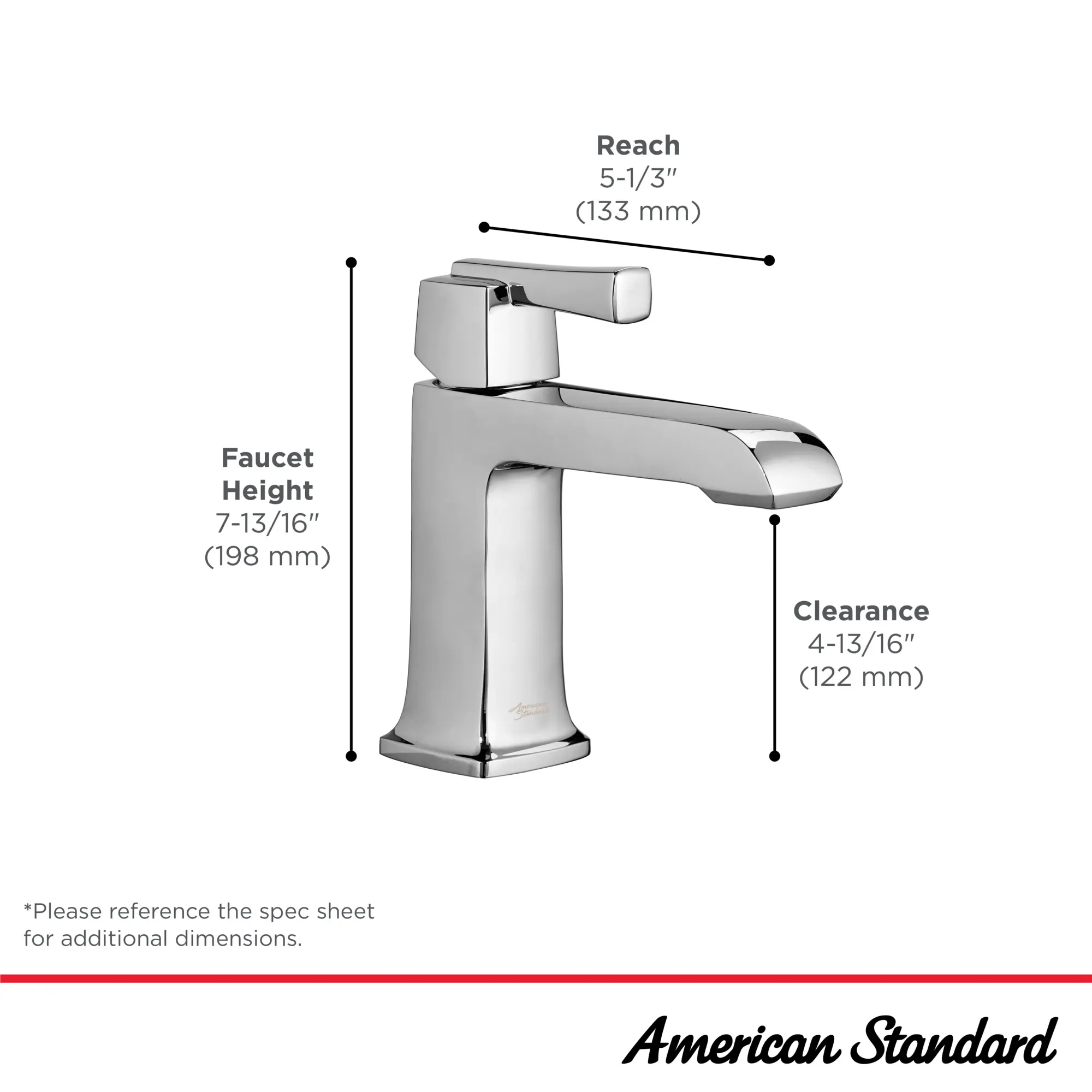 Townsend® Single Hole Single-Handle Bathroom Faucet 1.2 gpm/4.5 L/min With Lever Handle