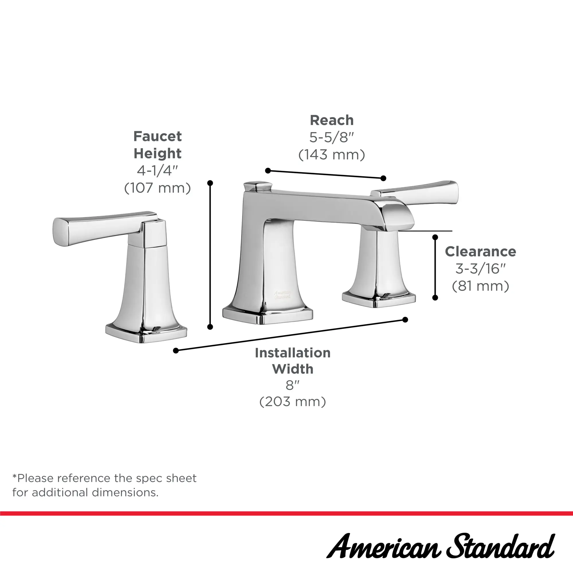 Townsend® 8-Inch Widespread 2-Handle Bathroom Faucet 1.2 gpm/4.5 L/min With Lever Handles