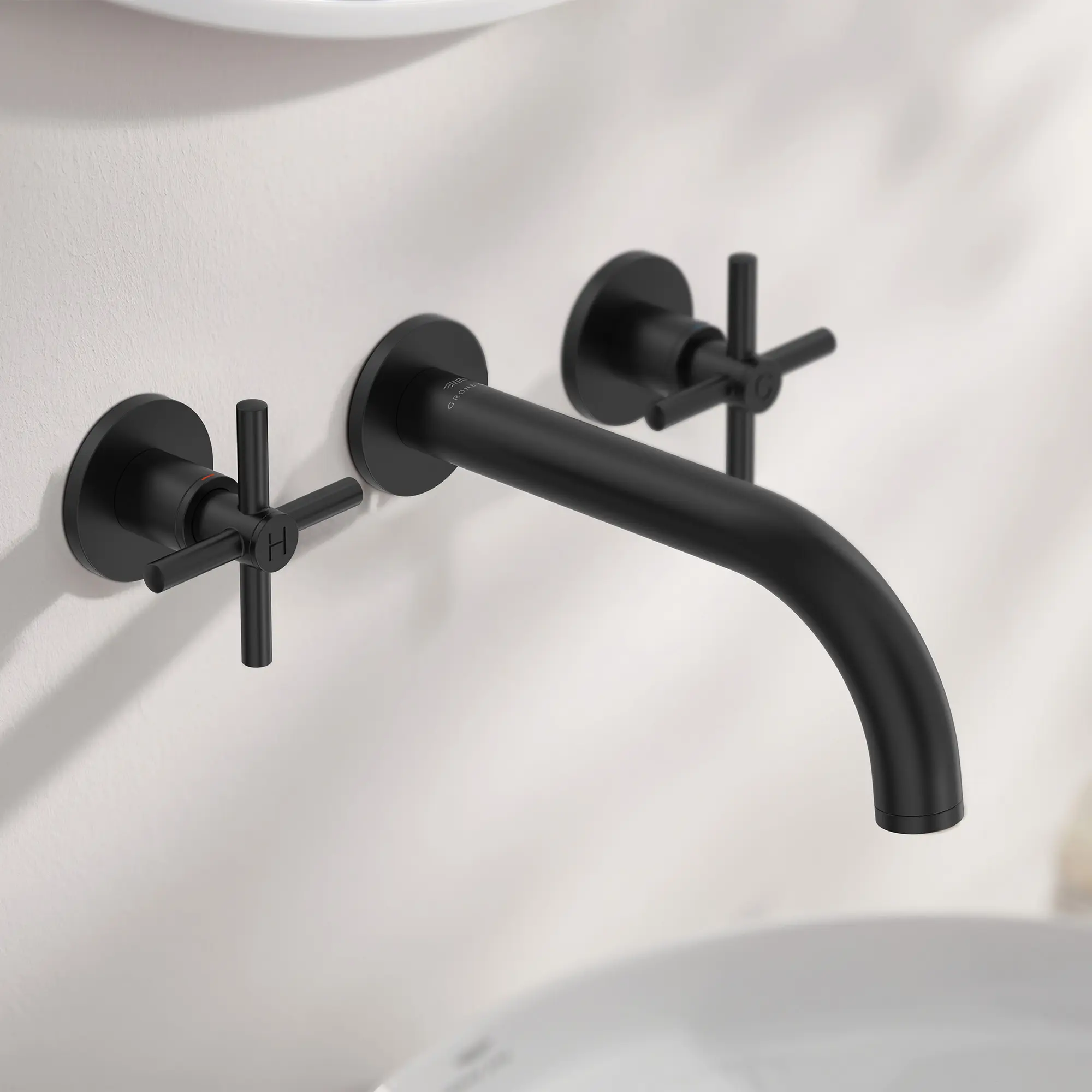 2-Handle Wall Mount Faucet 1.2 GPM