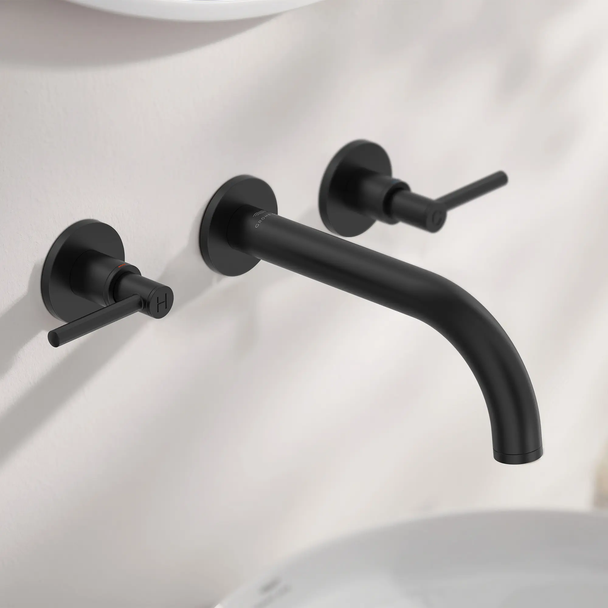 2-Handle Wall Mount Faucet 1.2 GPM