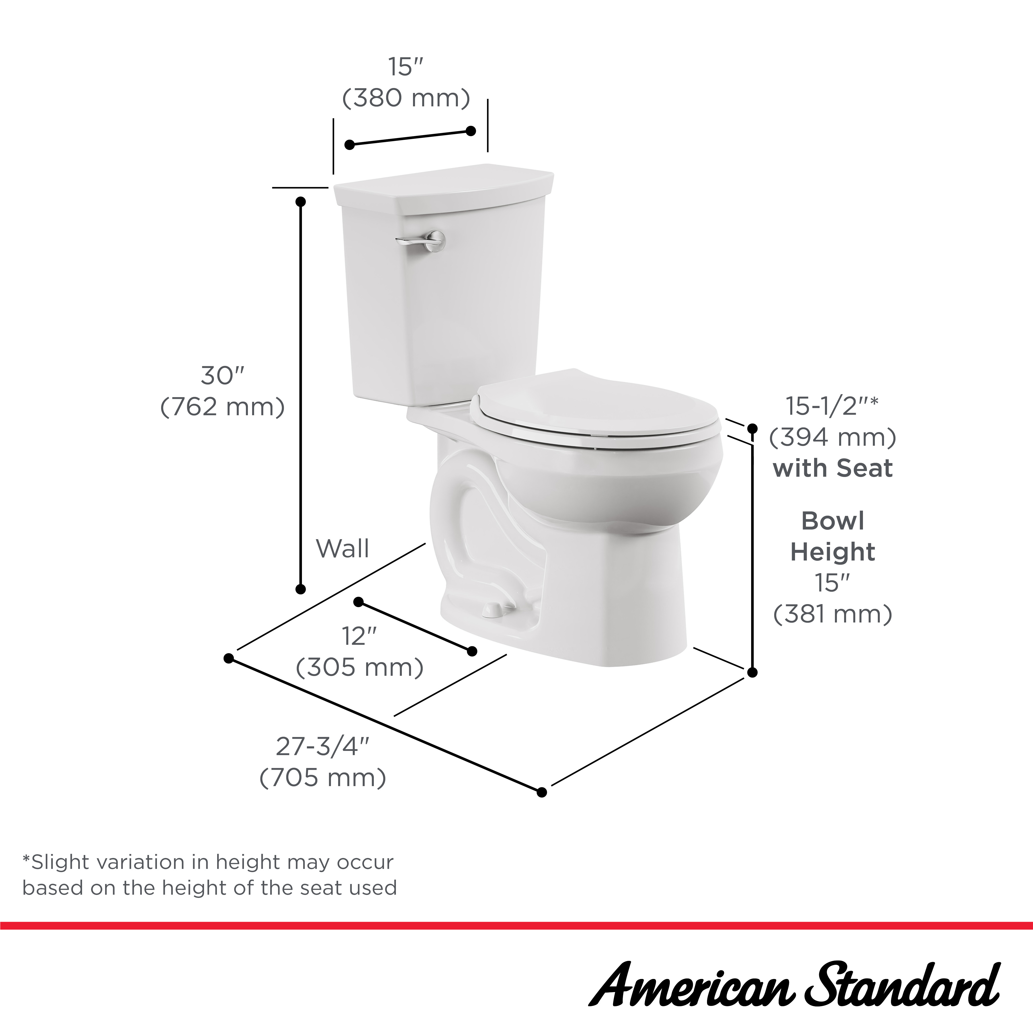 H2Optimum® TwoPiece 1.1 gpf/4.2 Lpf Standard Height Round Front Toilet