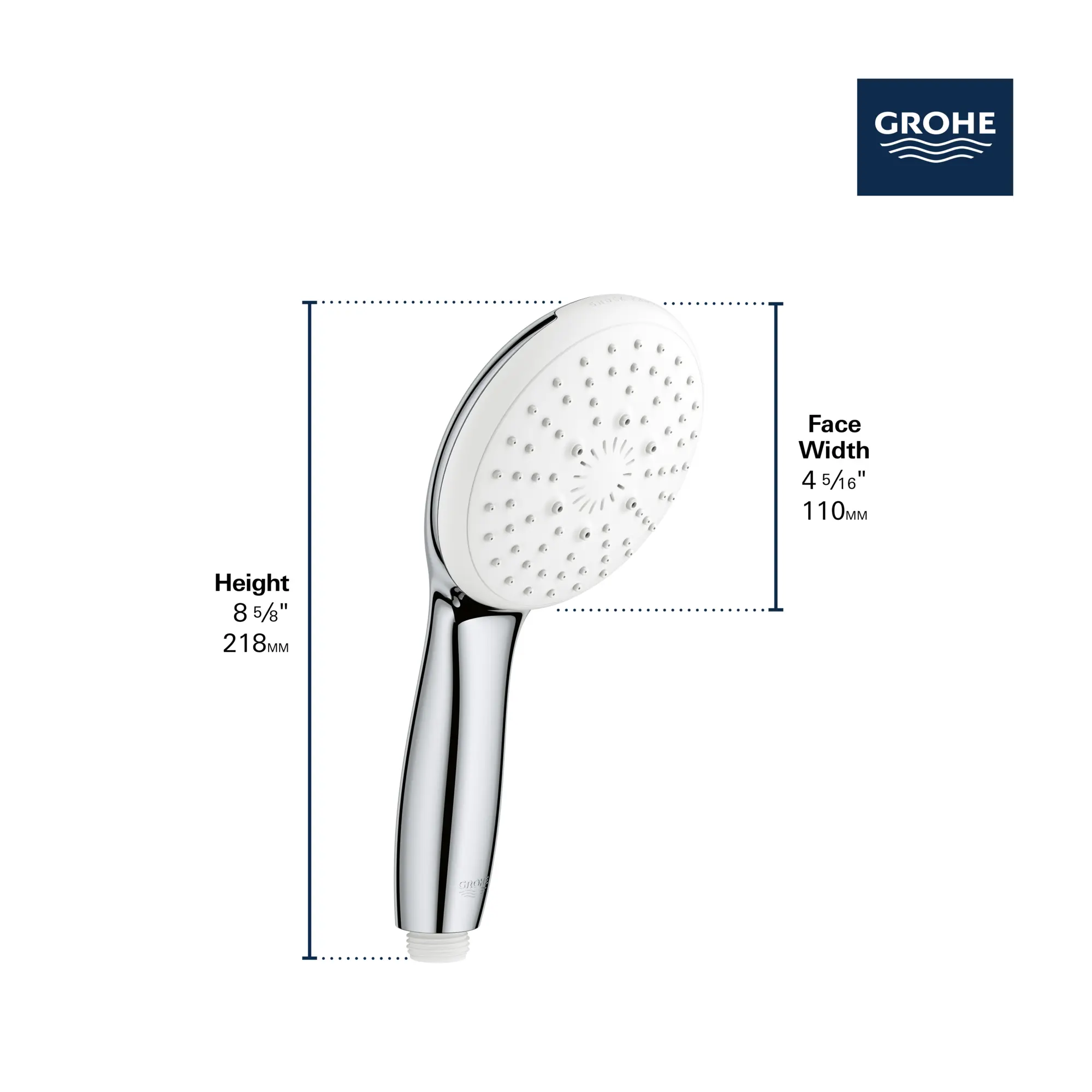 Tempesta 110 Round 3-Spray Hand Shower, 1.75 GPM (6.6 L/min)