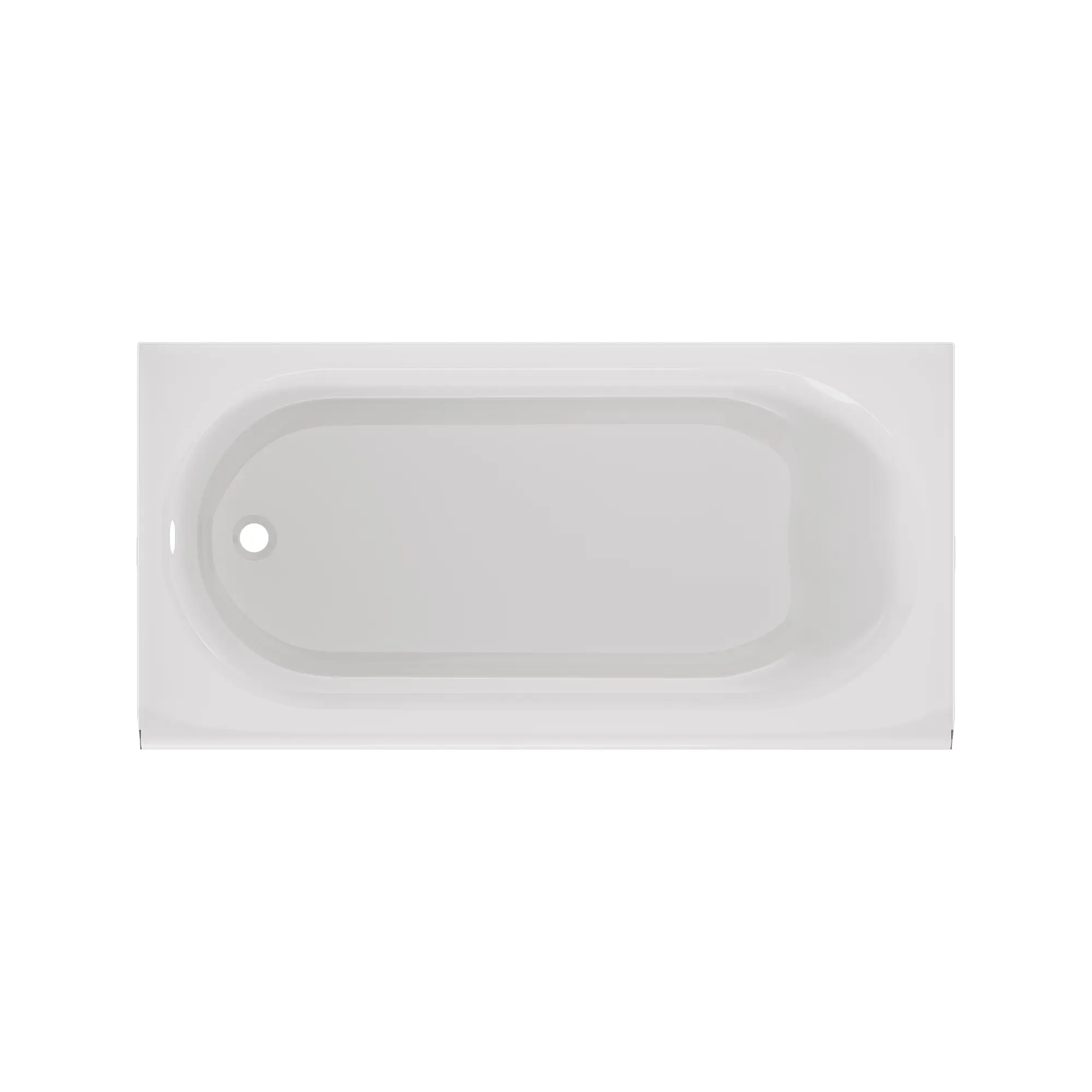 Baignoire Princeton® PRO en acier, tablier intégré, 1 524 x 762 mm (60 x 30 po), plomberie brute au-dessus du sol, orifice d’évacuation à gauche