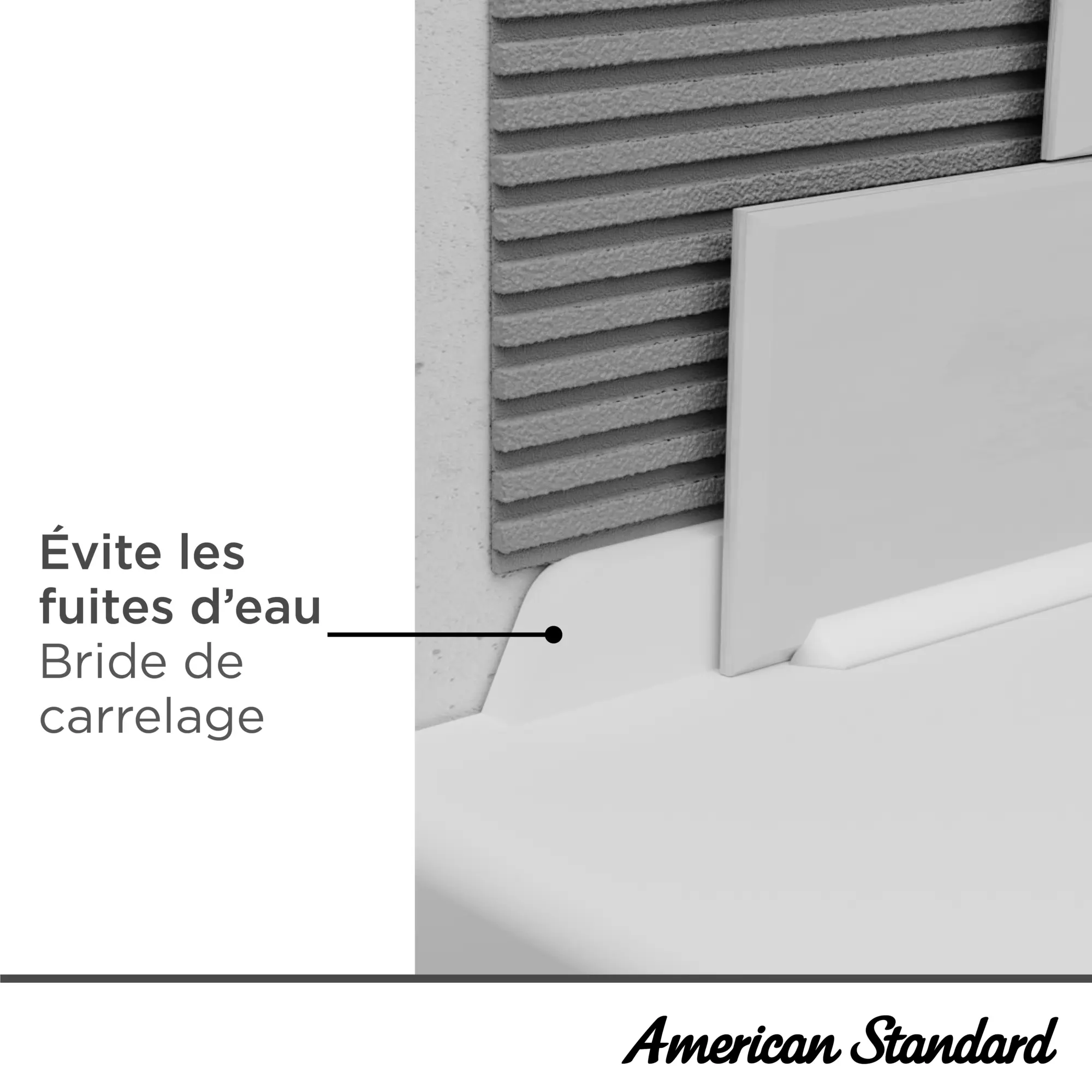 Baignoire Princeton® PRO en acier, tablier intégré, 1 524 x 762 mm (60 x 30 po), plomberie brute au-dessus du sol, orifice d’évacuation à gauche