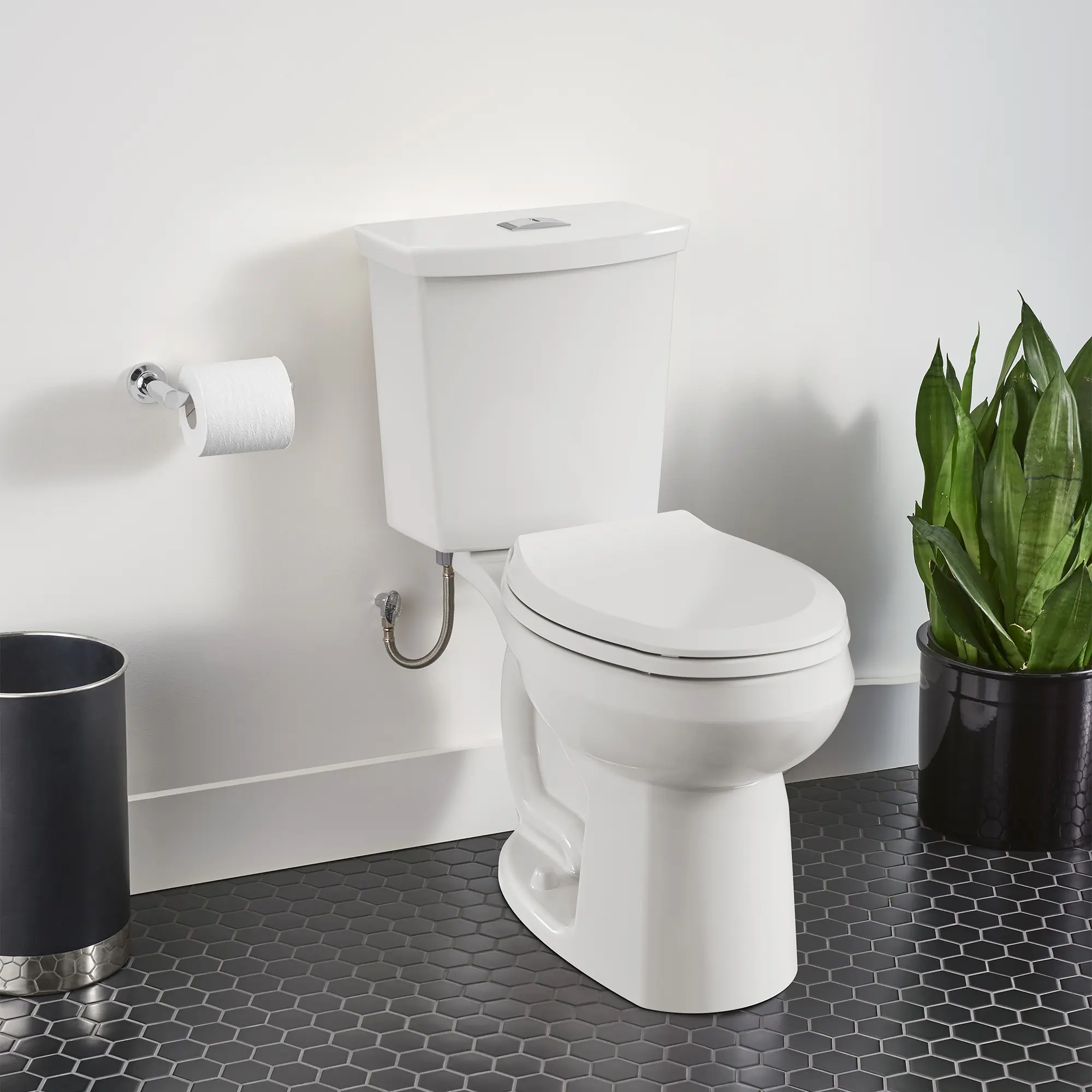 H2Option® Two-Piece Dual Flush 1.28 gpf/4.8 Lpf and 0.92 gpf/3.5 Lpf Standard Height Round Front Toilet With Liner Less Seat