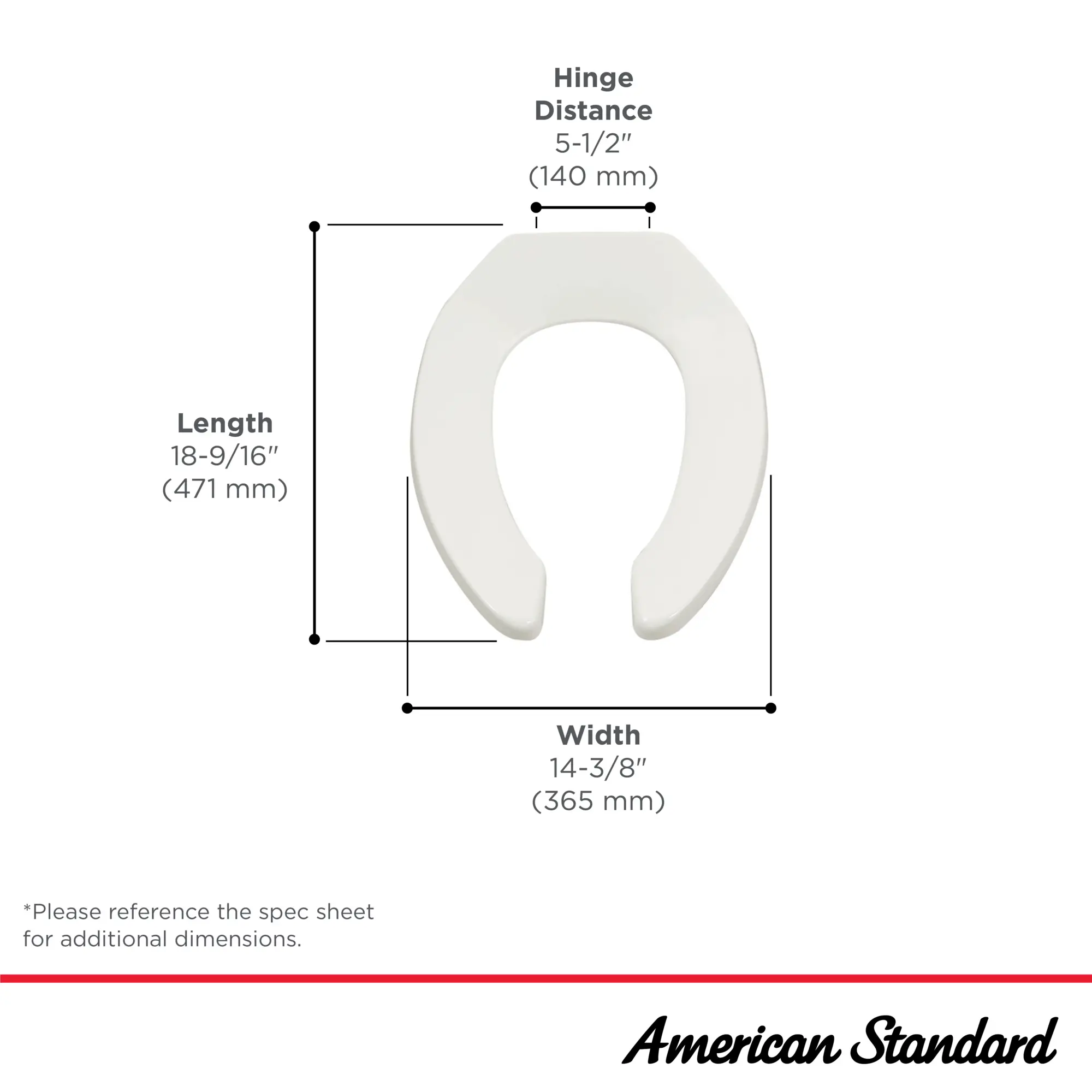Commercial Heavy Duty Open Front Elongated Toilet Seat