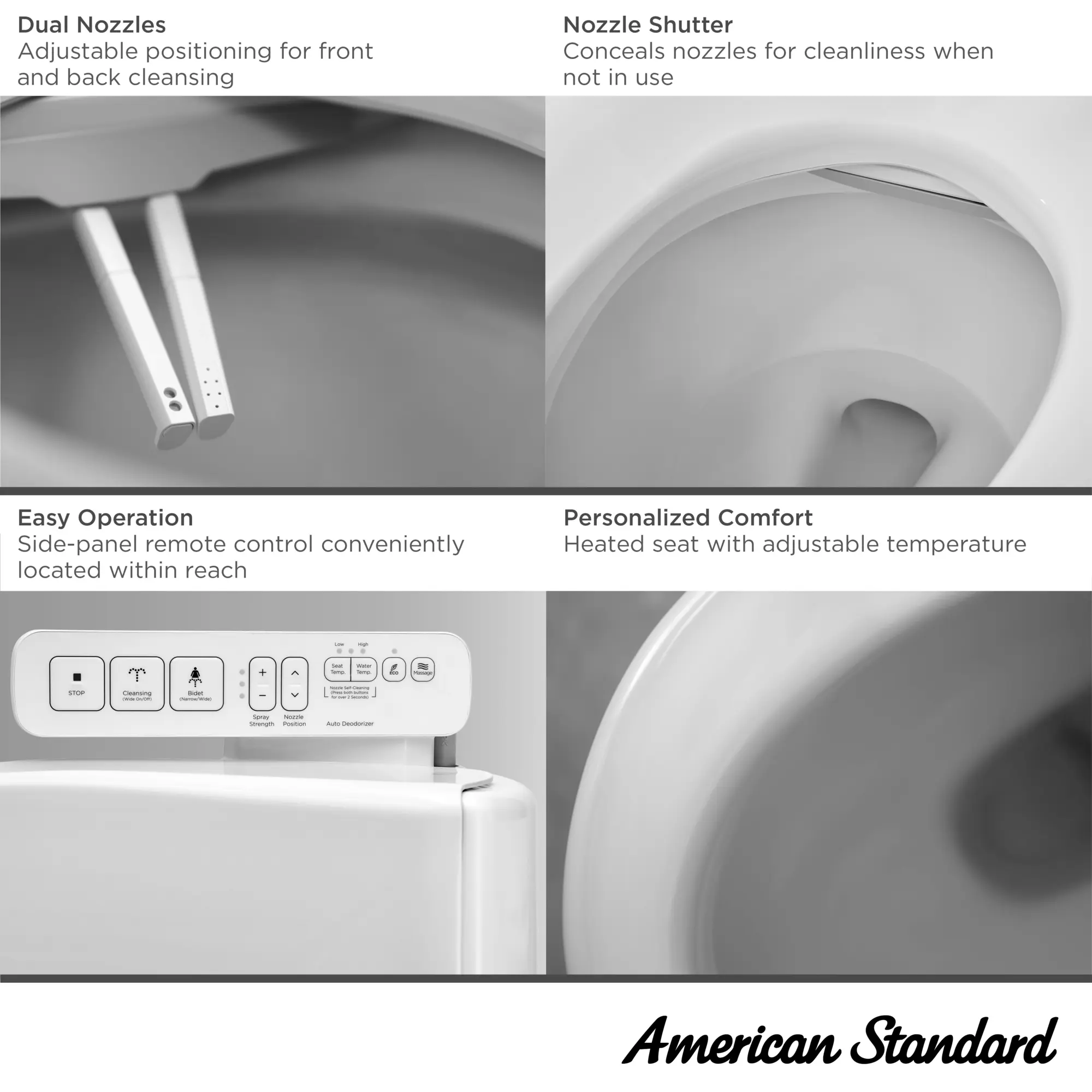 Advanced Clean® 1.0 Electric SpaLet® Bidet Seat With Side Panel Operation
