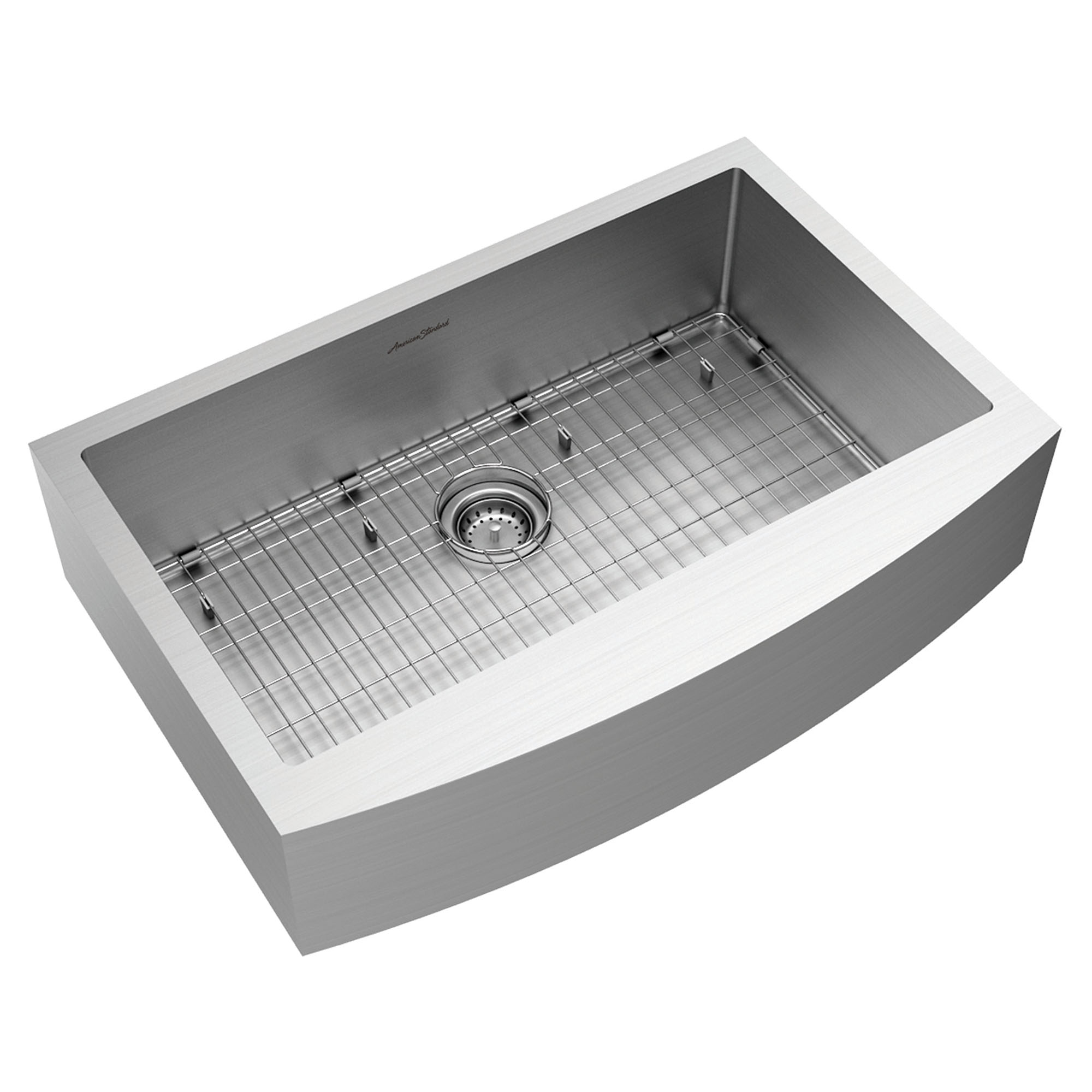 Suffolk® 33 x 22-Inch Stainless Steel Undermount Single-Bowl Apron Front/Farmhouse Residential Kitchen Sink with Grid