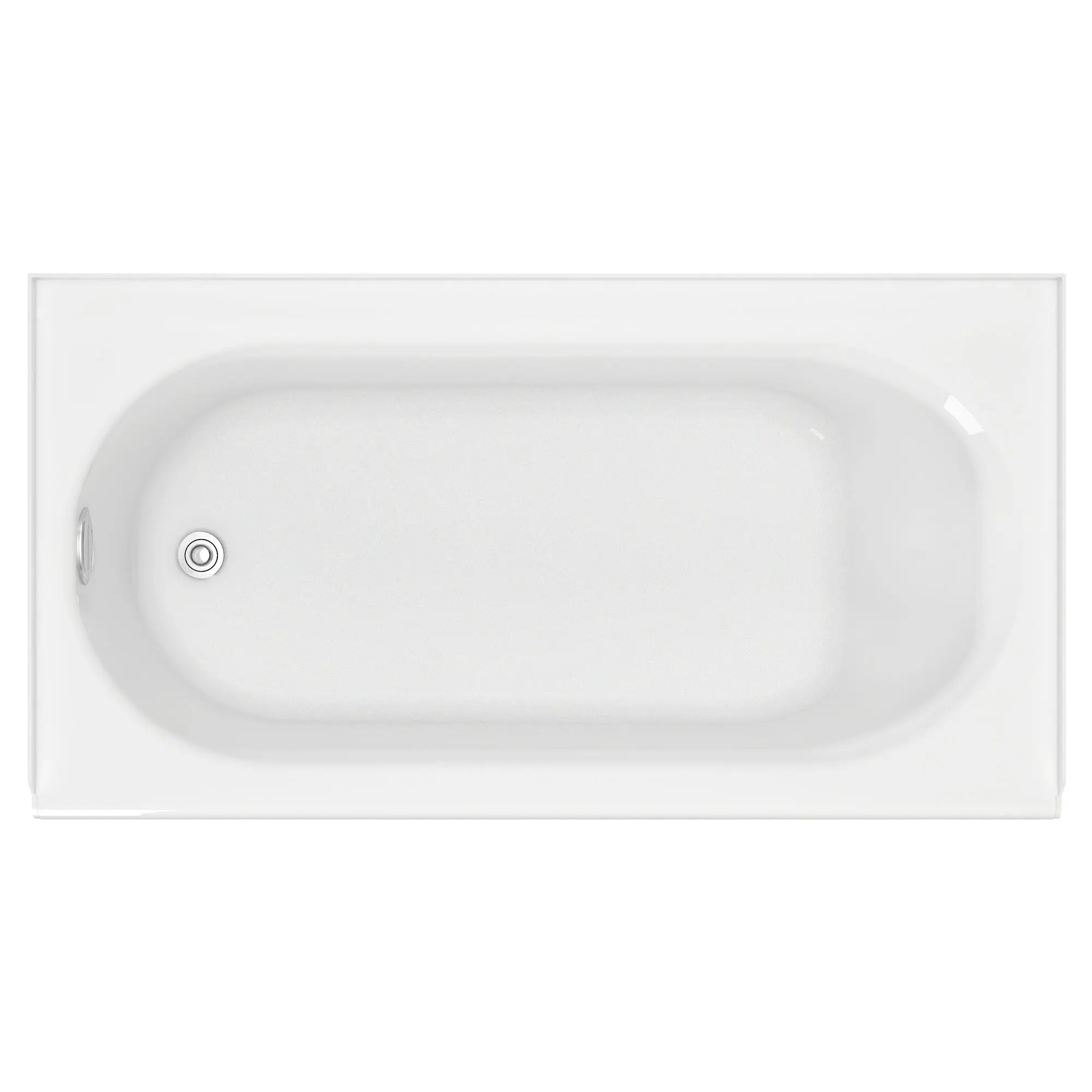 Baignoire Princeton® Americast® 60 x 34 po avec tablier intégré, plomberie hors-sol, renvoi à gauche, bordure de luxe et drain intégré