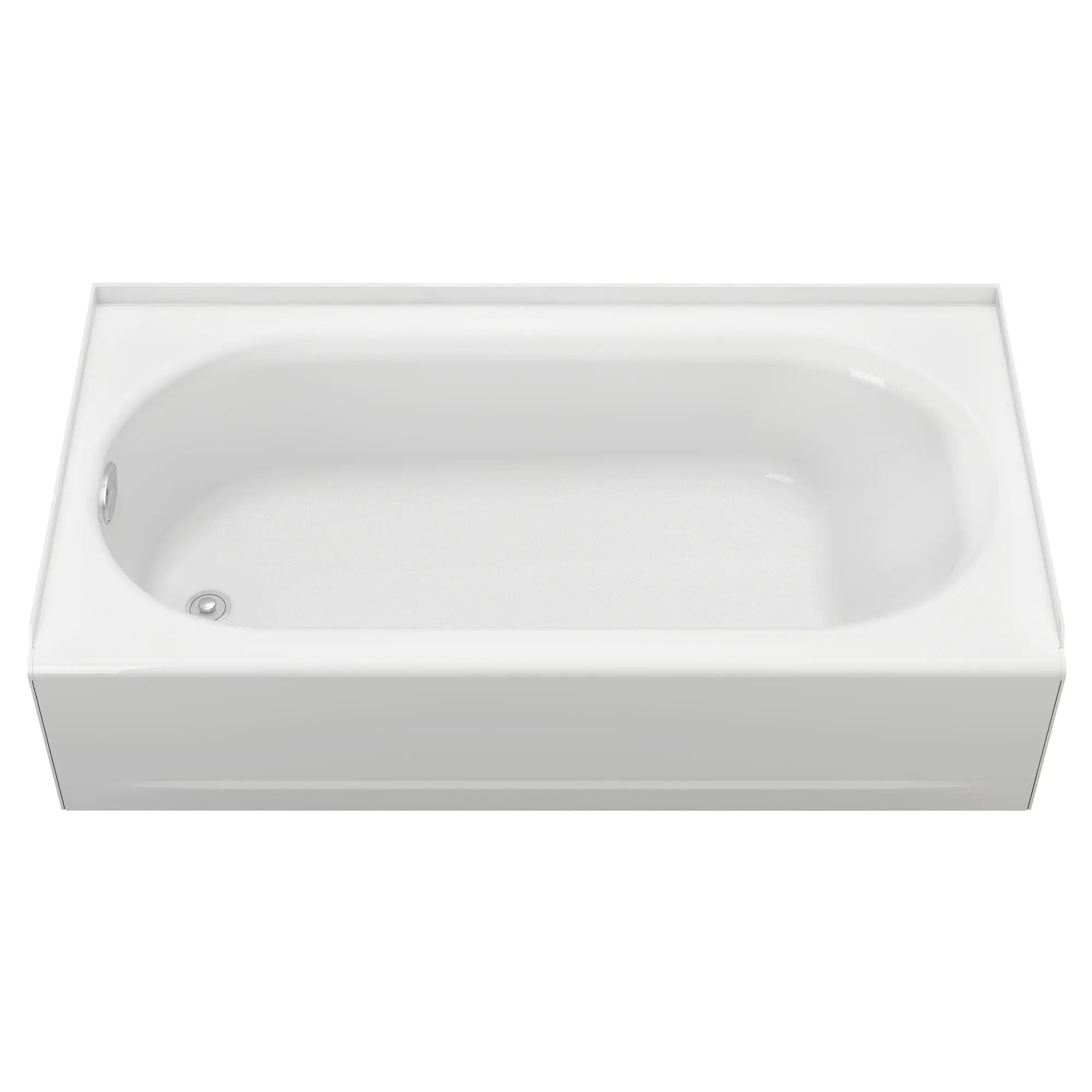 Baignoire Princeton® Americast® 60 x 34 po avec tablier intégré, plomberie hors-sol, renvoi à gauche, bordure de luxe et drain intégré