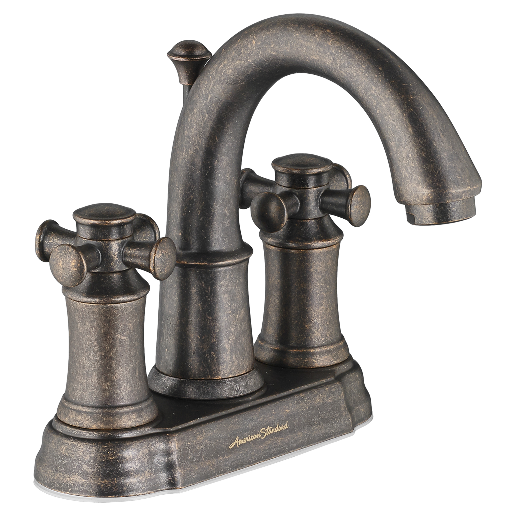 Portsmouth 4-In. Centerset 2-Handle Crescent Spout Bathroom Faucet 1.2 GPM with Cross Handles