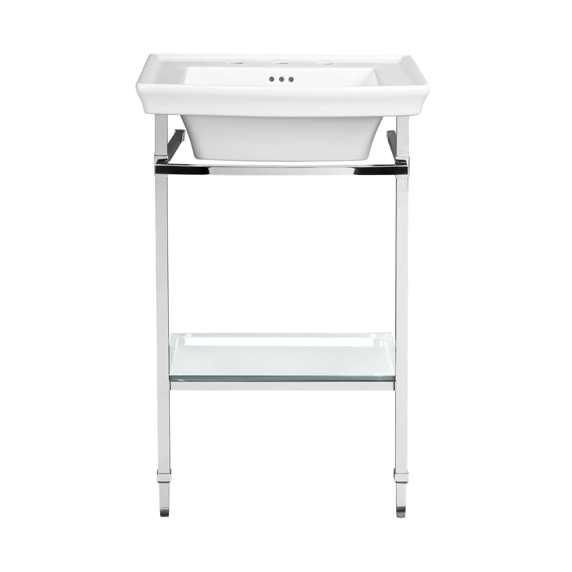 Wyatt® 21 in. Console Legs with Glass Shelf