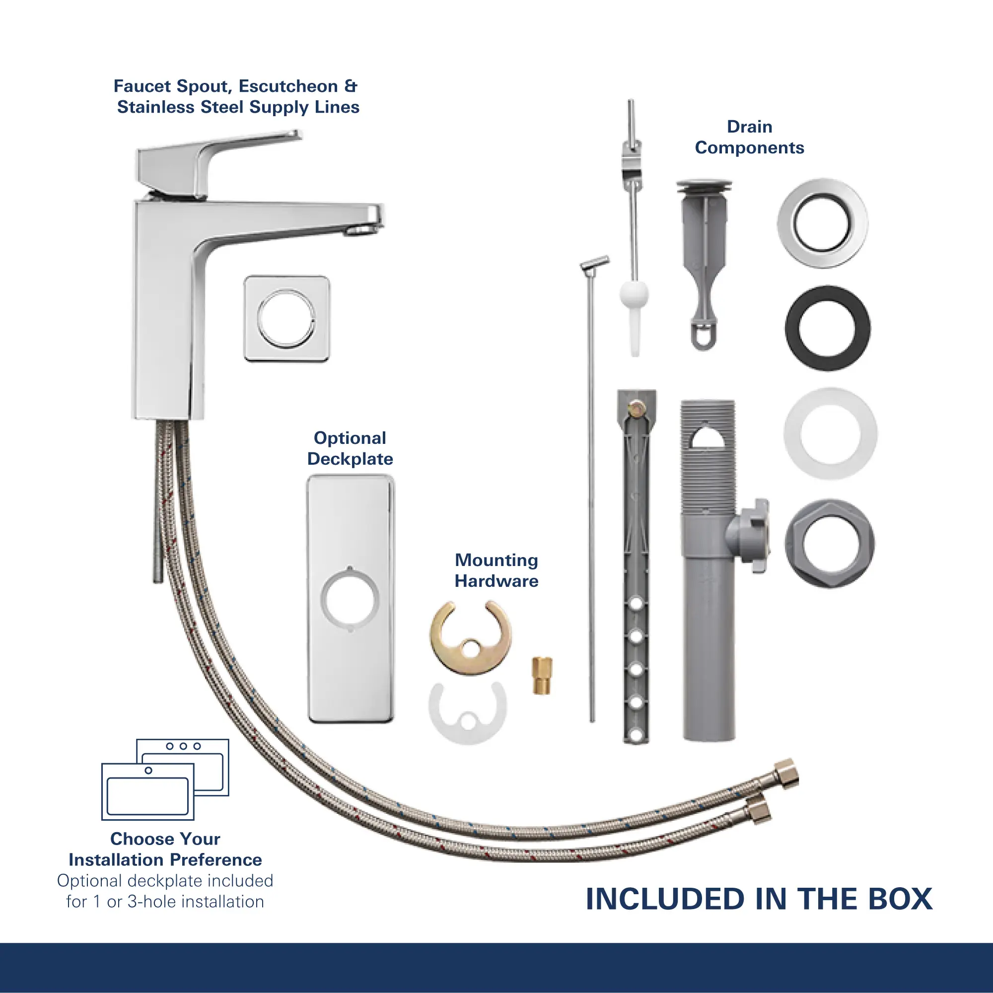 Single-handle 4" Centerset Bathroom Faucet