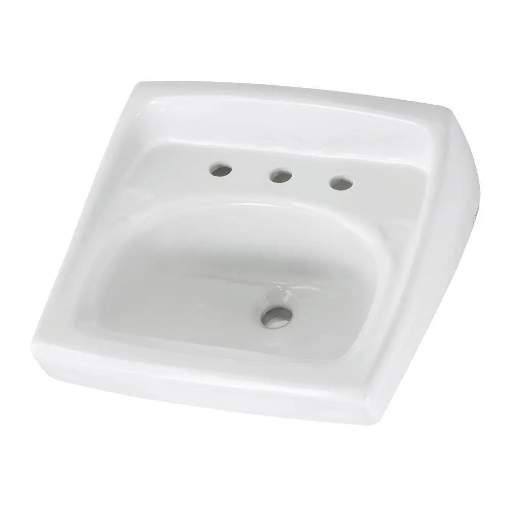 Lucerne Wall-Hung Sink Less Overflow With 8-Inch Widespread