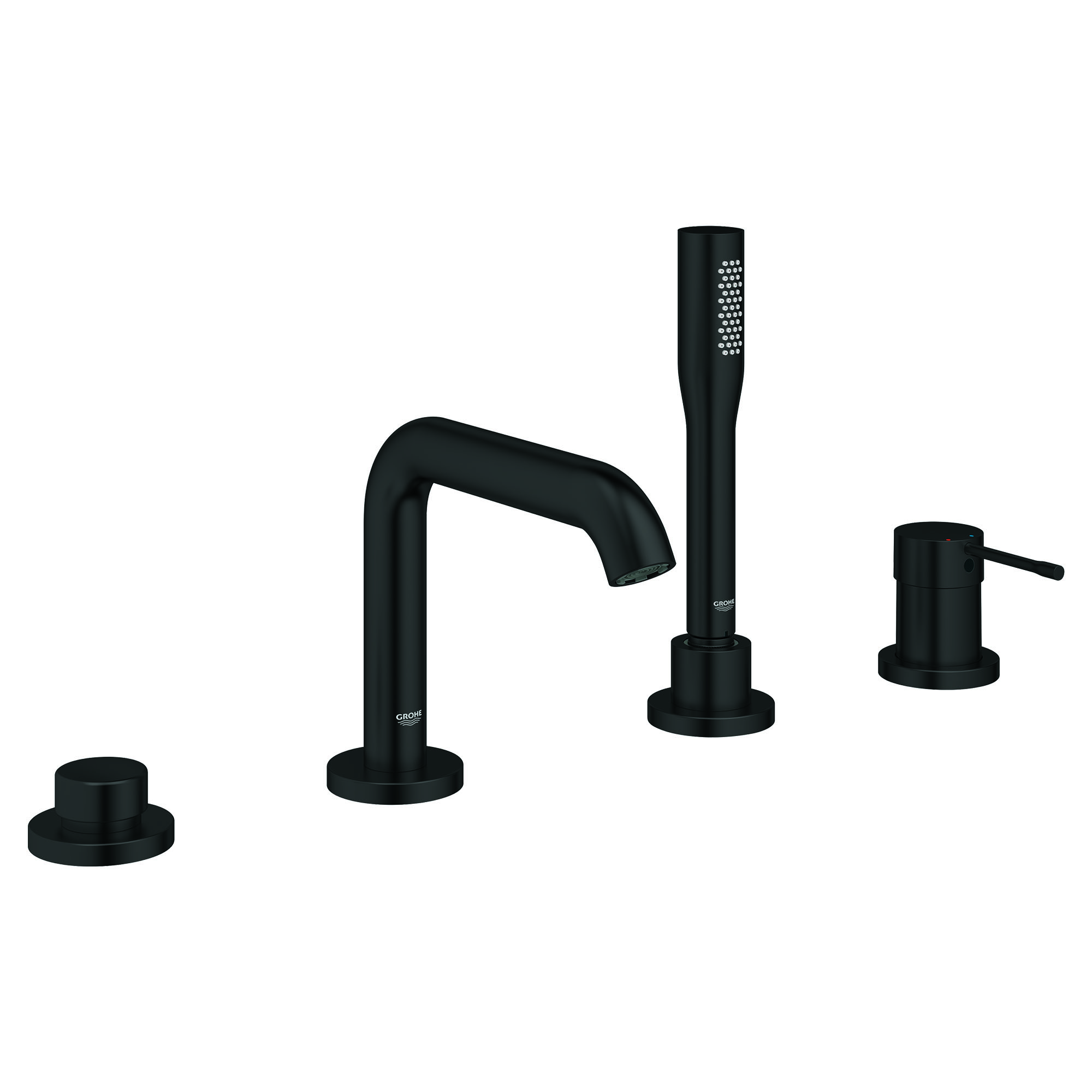 4-Hole Single-Handle Deck Mount Roman Tub Faucet with 1.75 GPM (6.6 L/min) Hand Shower