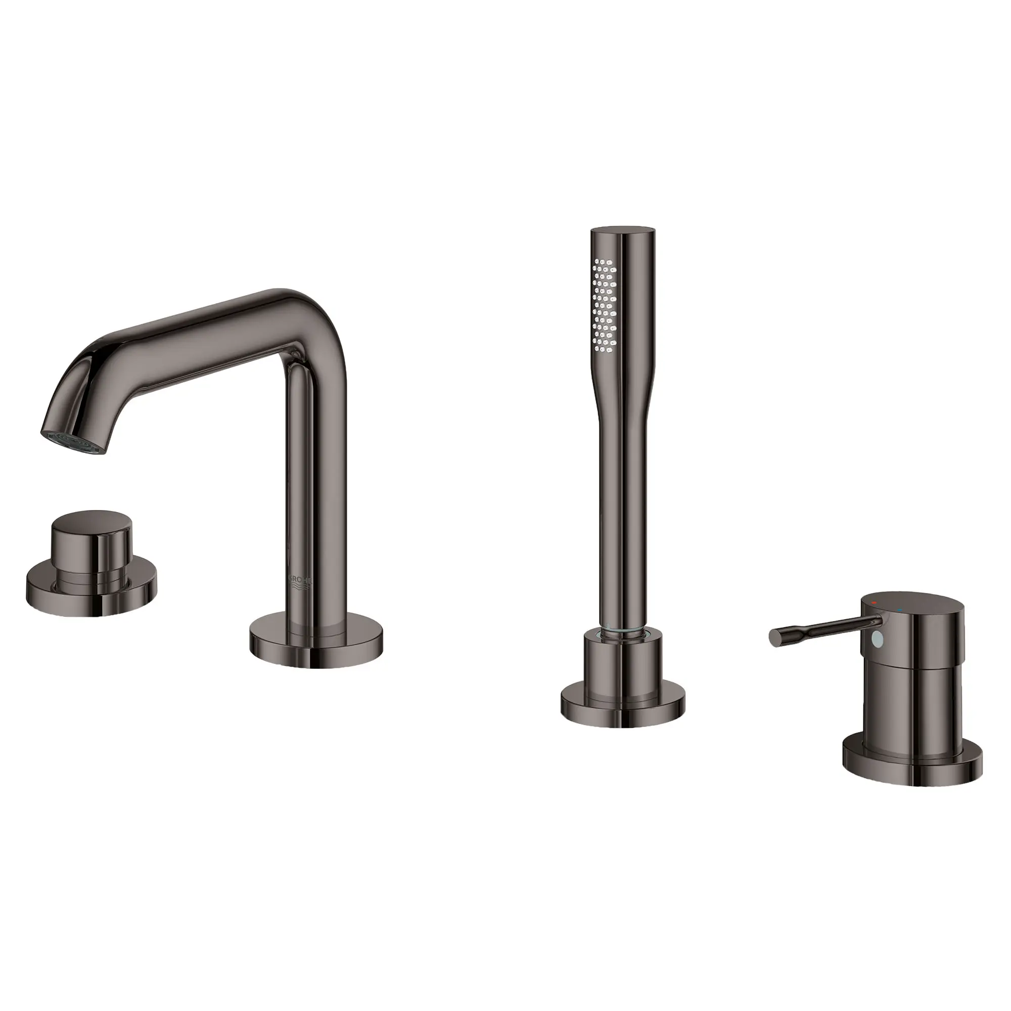 4-Hole Single-Handle Deck Mount Roman Tub Faucet with 6.6 L/min (1.75 gpm) Hand Shower