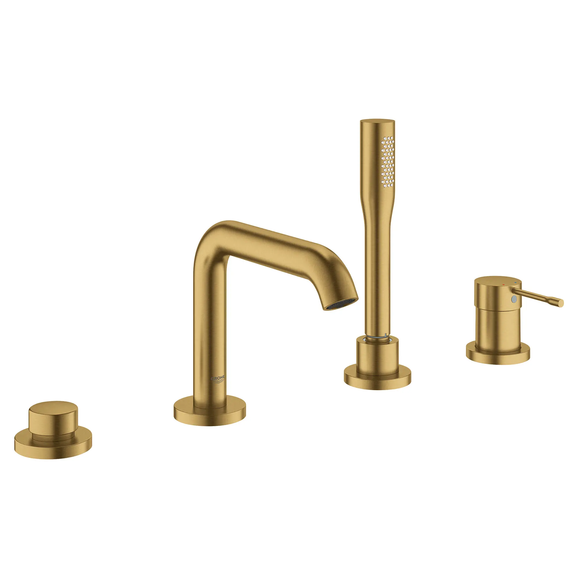 4-Hole Single-Handle Deck Mount Roman Tub Faucet with 6.6 L/min (1.75 gpm) Hand Shower