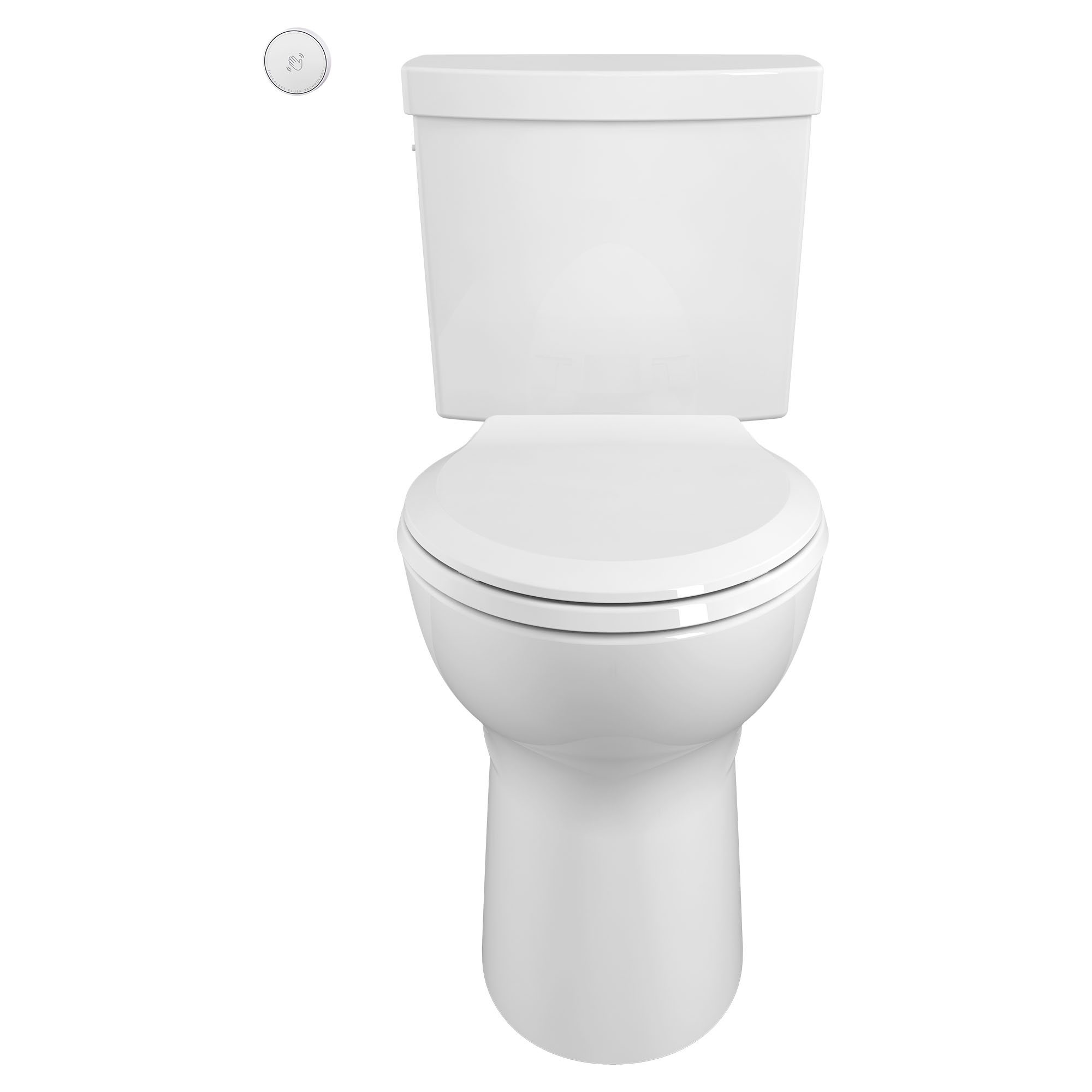 Toilette Cadet® à activation sans contact à jupe, 2 pièces, 1,28 gpc/4,8 lpc, à cuvette allongée à hauteur de chaise avec siège