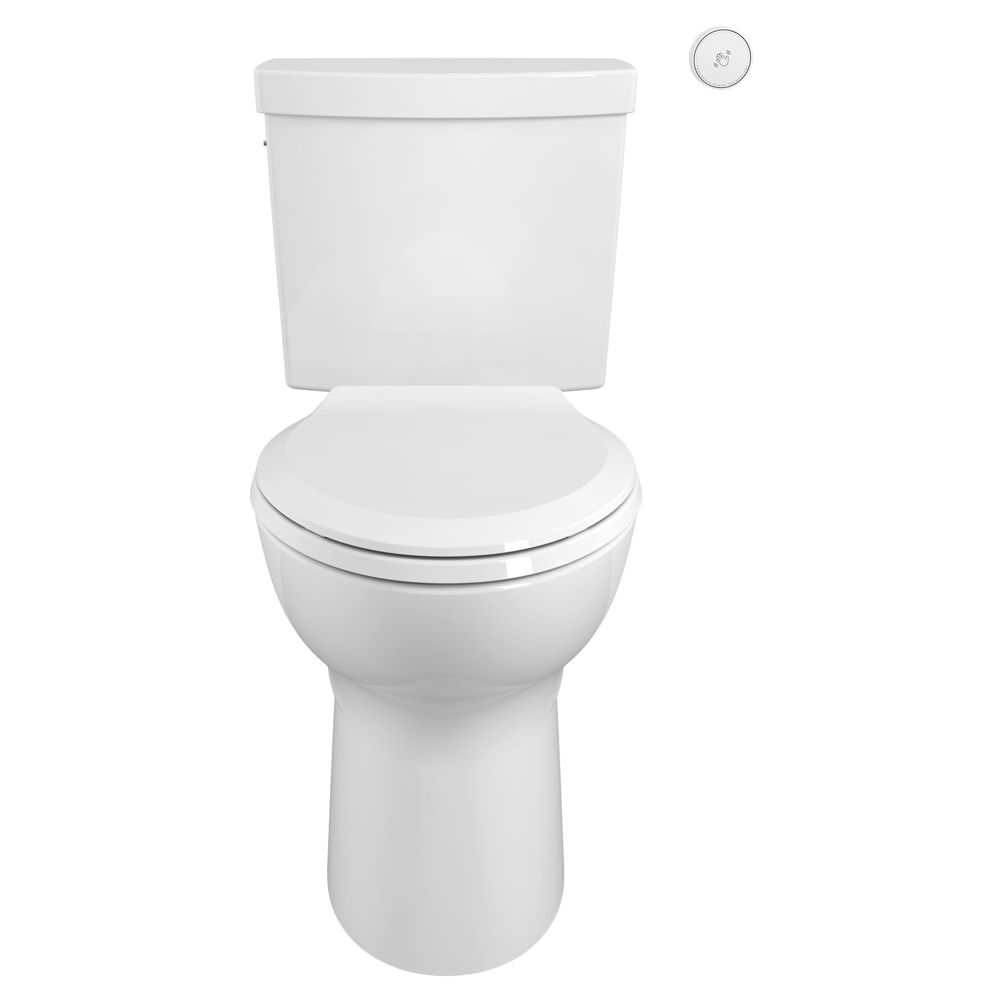 Toilette Cadet® à activation sans contact, 2 pièces, 1,28 gpc/4,8 lpc, à cuvette allongée à hauteur de chaise, sans siège