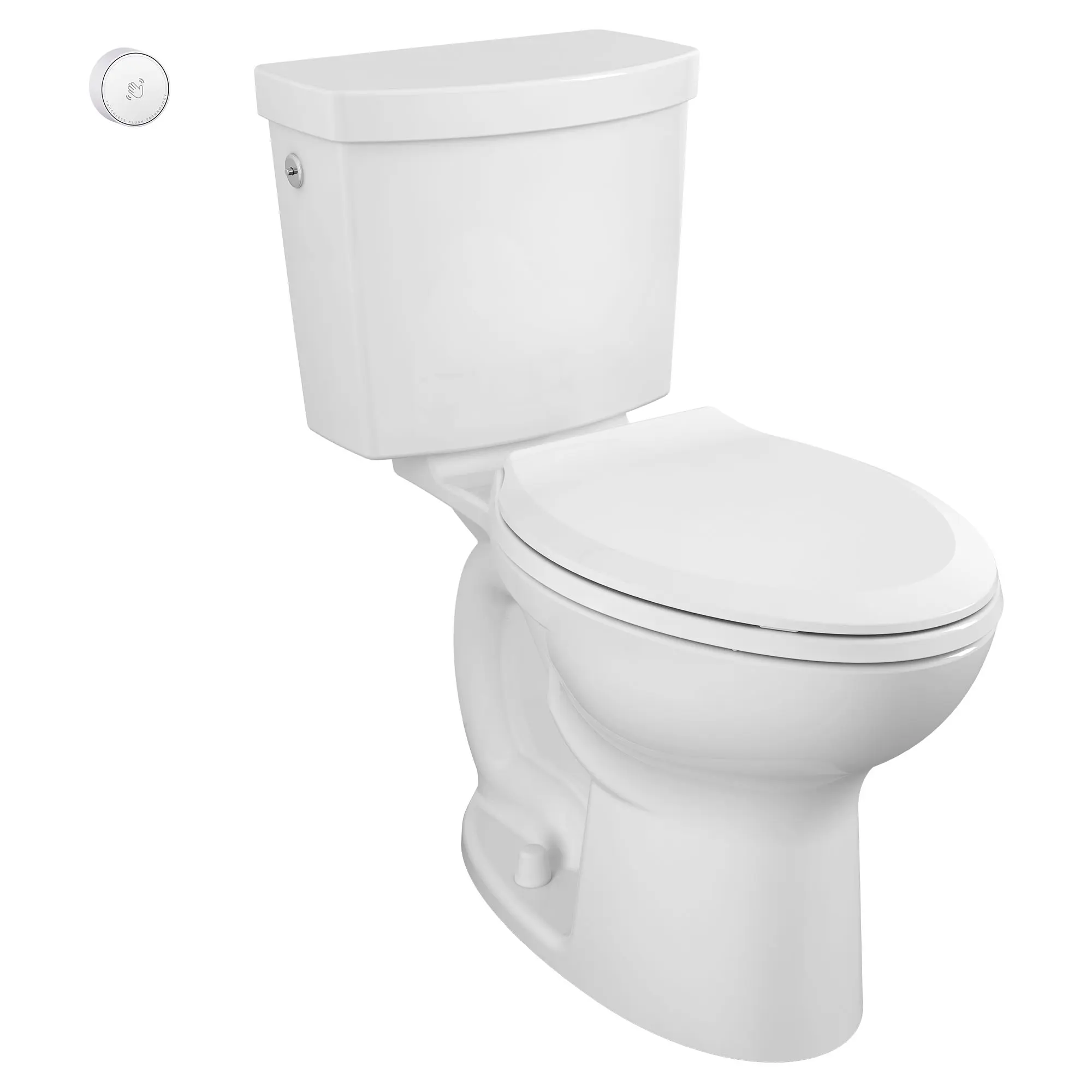 Toilette Cadet® à activation sans contact, 2 pièces, 1,28 gpc/4,8 lpc, à cuvette allongée à hauteur de chaise, sans siège