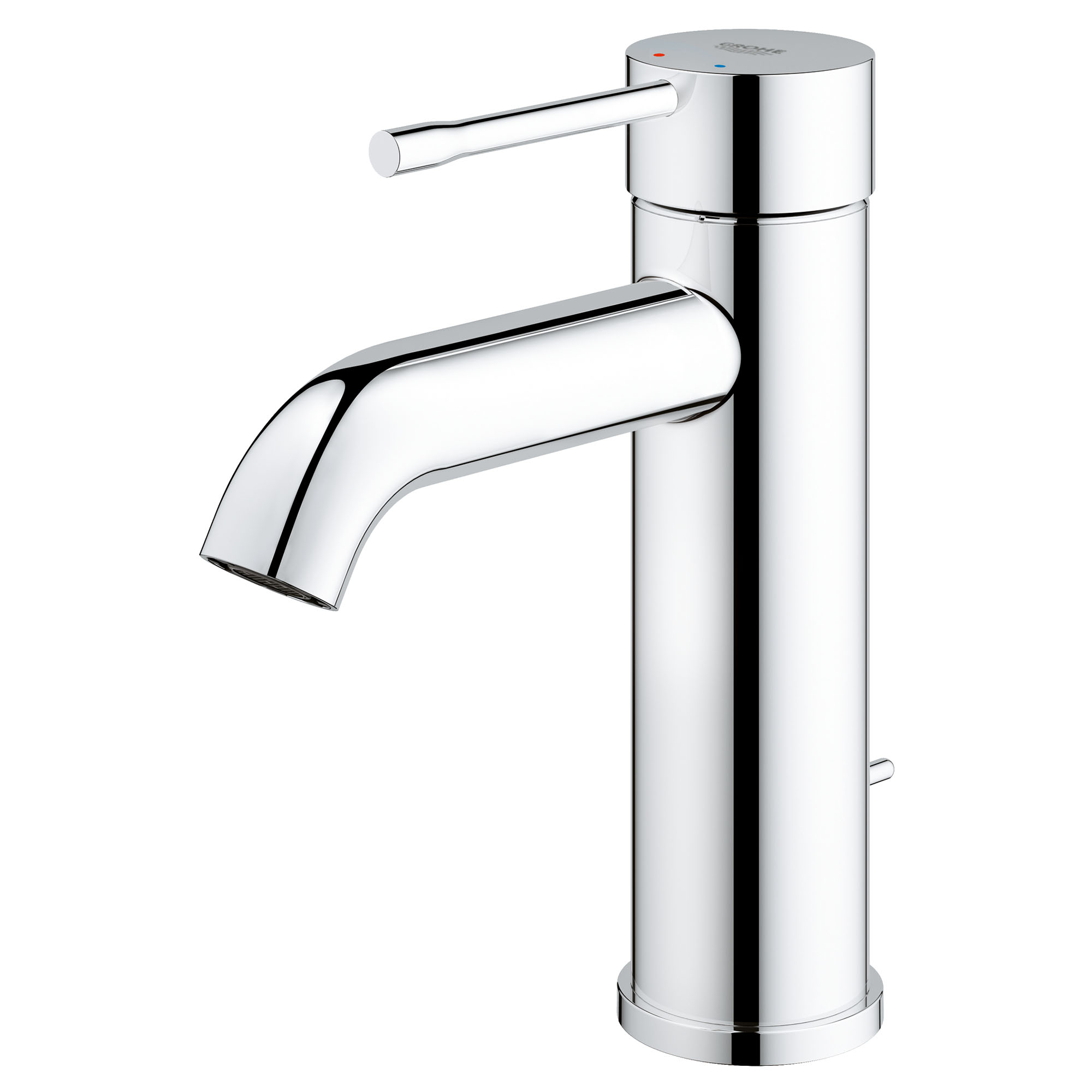 Grohe Essence - set mitigeur de lavabo taille S + Bonde clic clac Grohe  pour lavabo avec trop-plein (23590001-CLICCLAC) - Livea Sanitaire